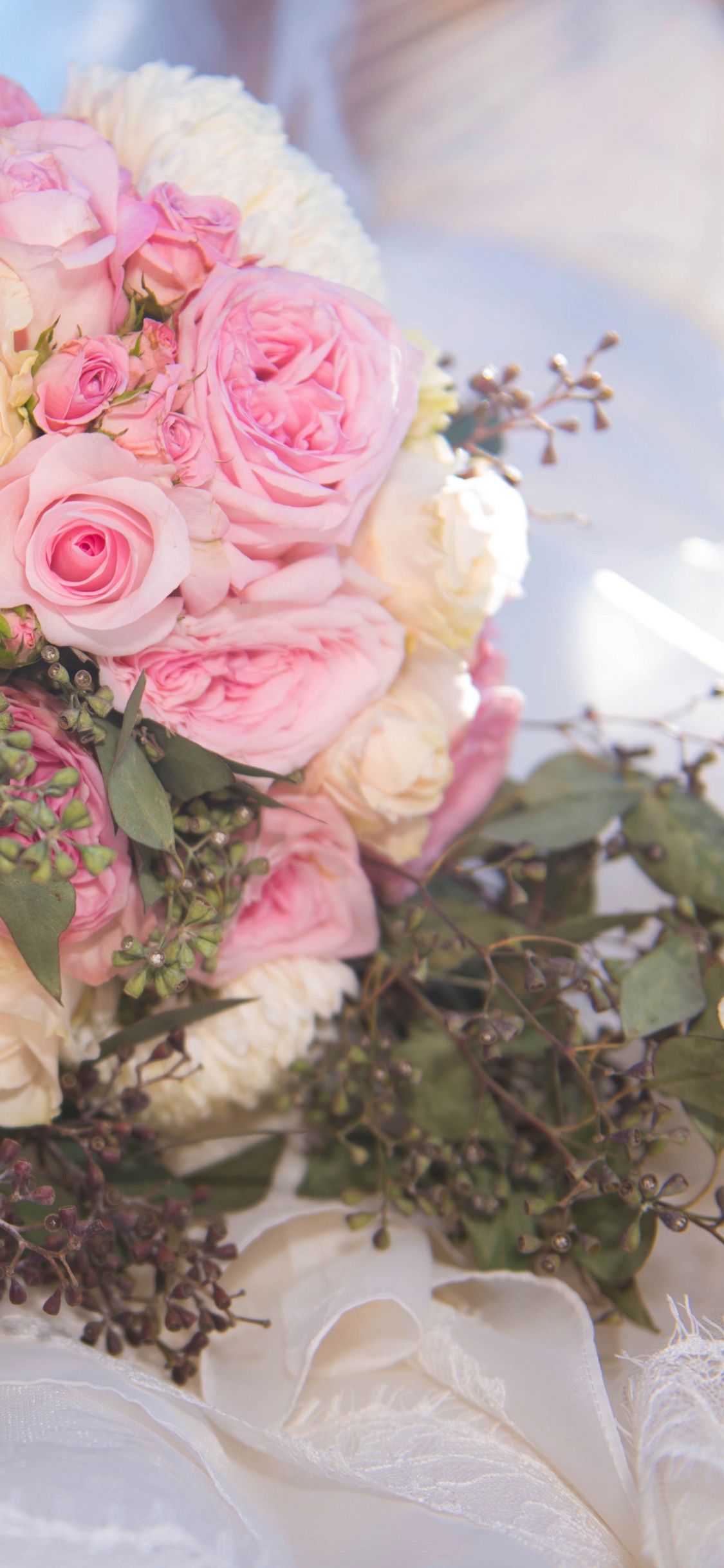 Flower Bouquet, Garden Roses, Wedding, Floral Design, Flower. Wallpaper in 1125x2436 Resolution