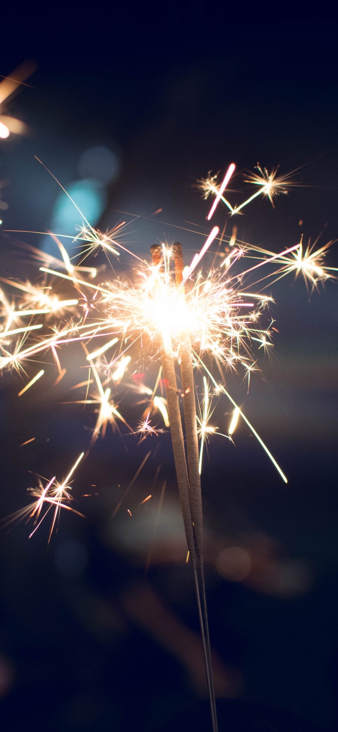Fireworks, Sparkler, New Years Day, Night, Diwali. Wallpaper in 1125x2436 Resolution