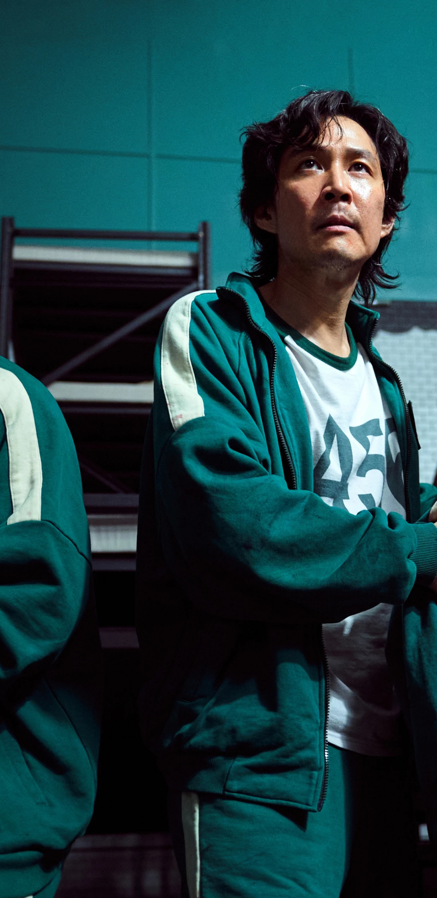 Squid Game, Lee Jung-jae, Seong Gi-hun, Park Hae-soo, Hoyeon Jung. Wallpaper in 1440x2960 Resolution