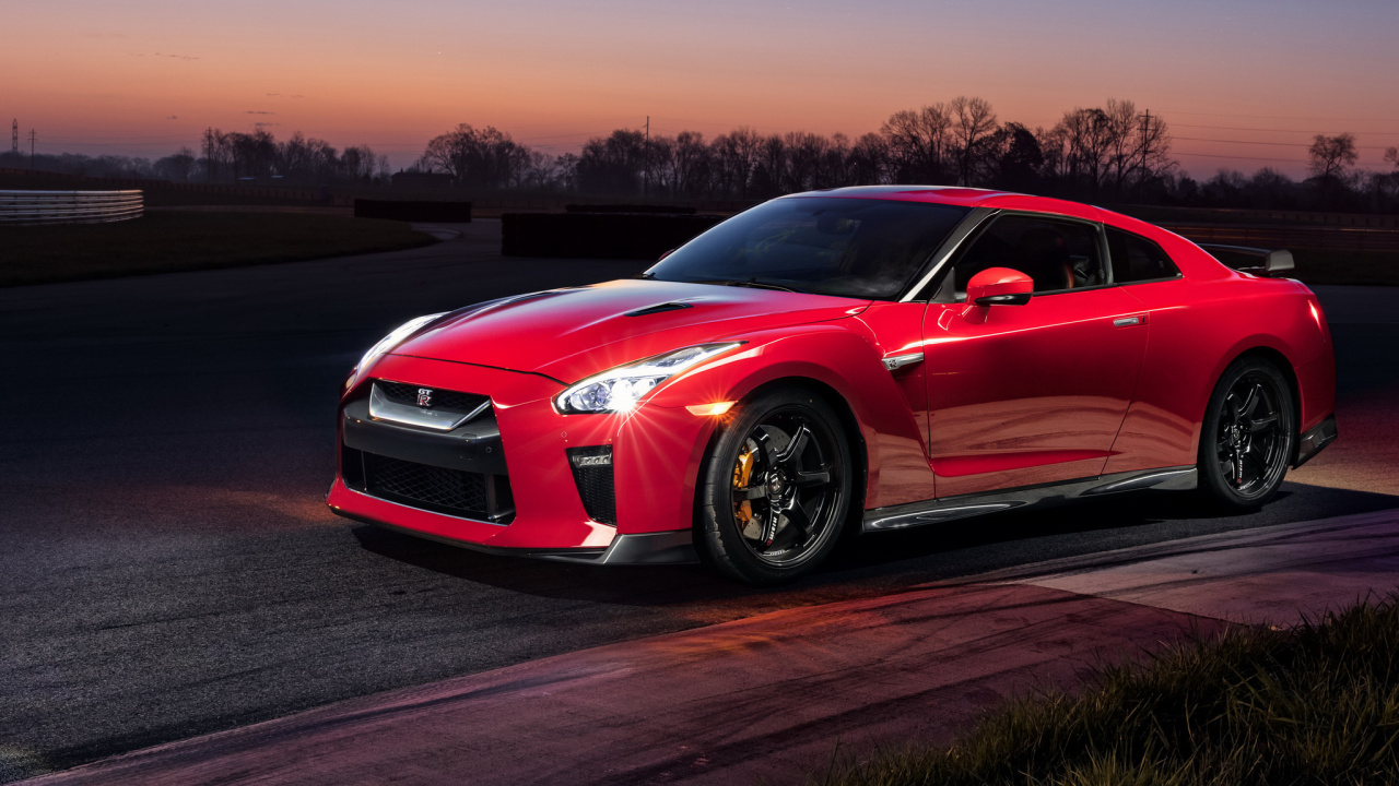 Red Chevrolet Camaro on Road During Daytime. Wallpaper in 1280x720 Resolution