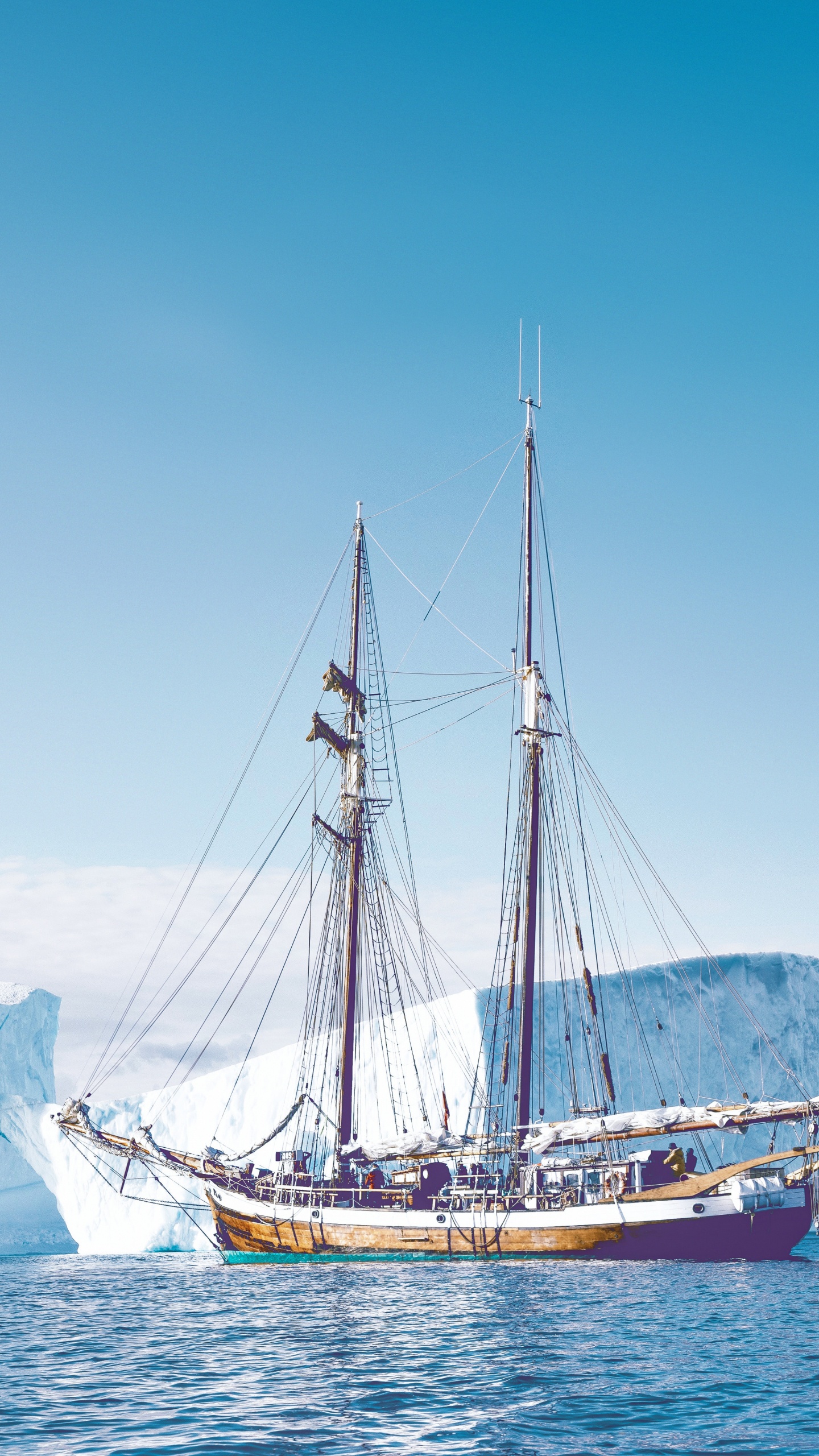 Ship, Iceberg, Boat, Water, Watercraft. Wallpaper in 1440x2560 Resolution