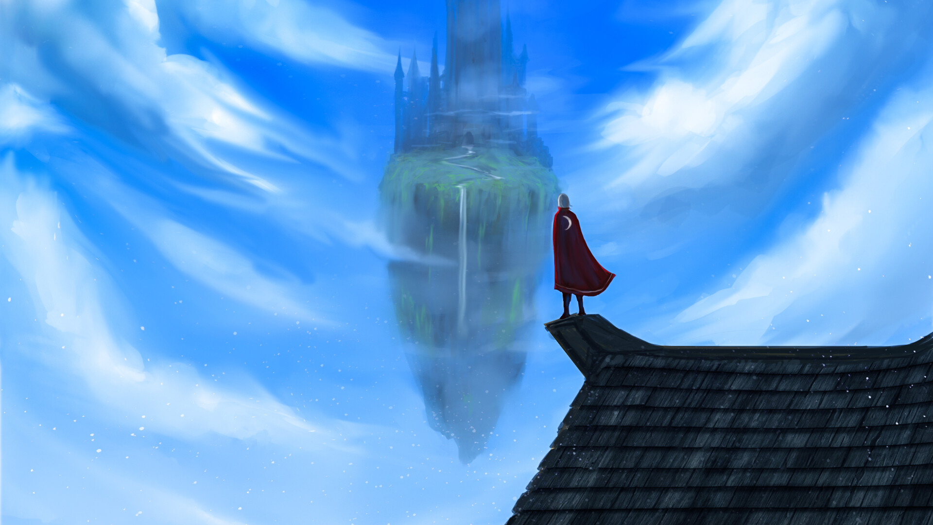 自然景观, 的房子, 气氛, 动画, 艺术 壁纸 1920x1080 允许