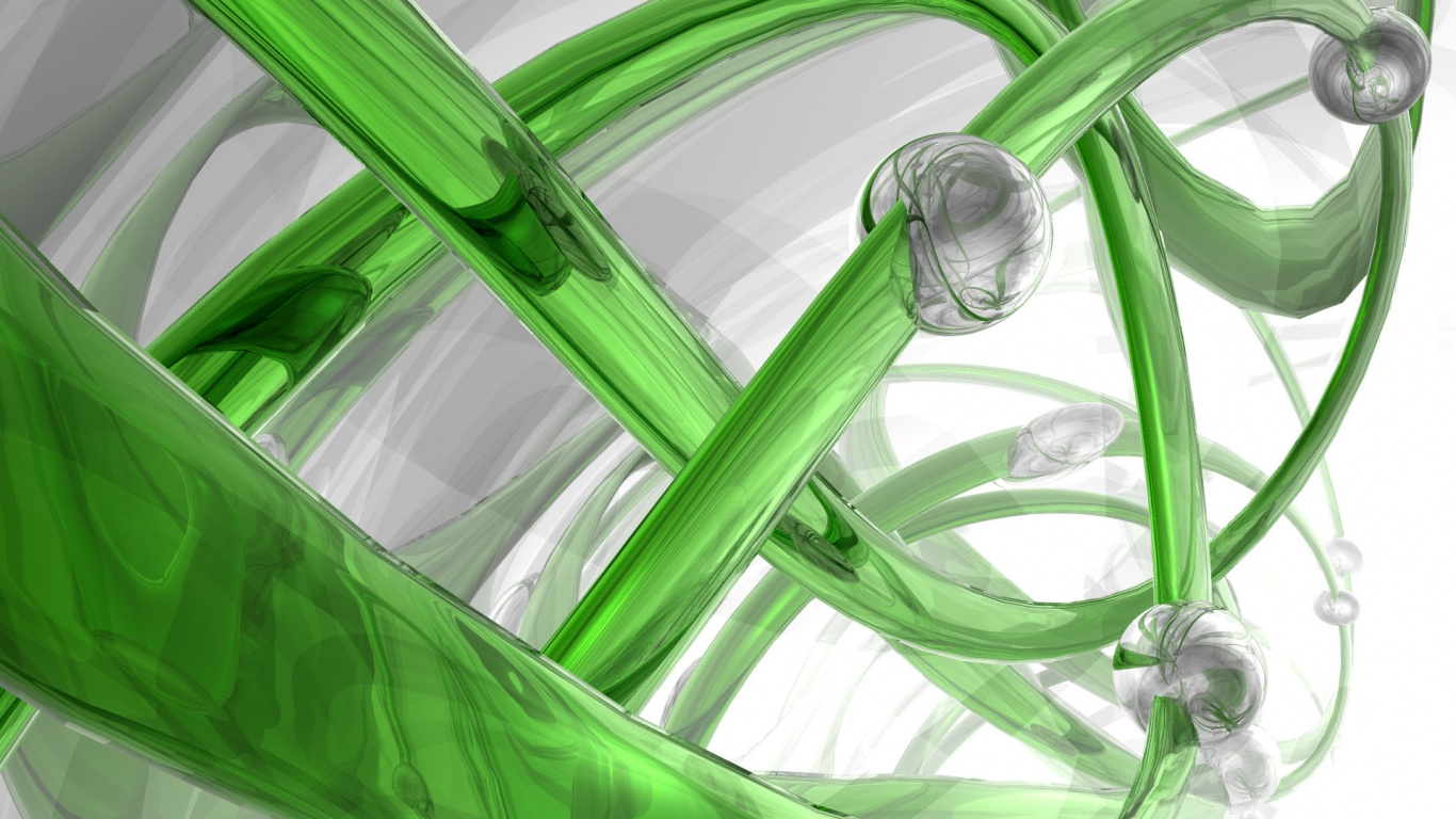 Green and White Abstract Painting. Wallpaper in 1366x768 Resolution
