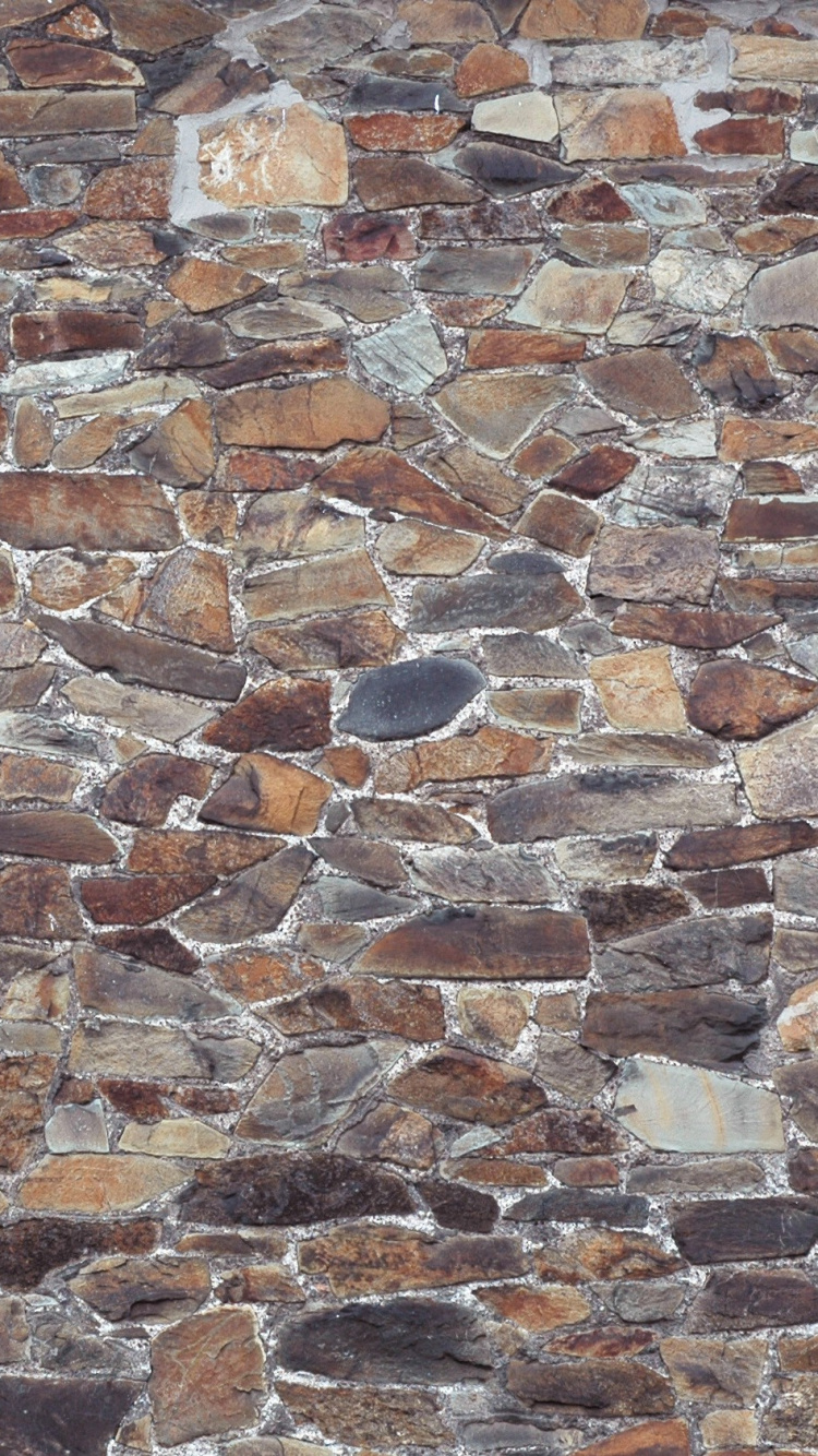 Braune Und Weiße Mauer. Wallpaper in 750x1334 Resolution