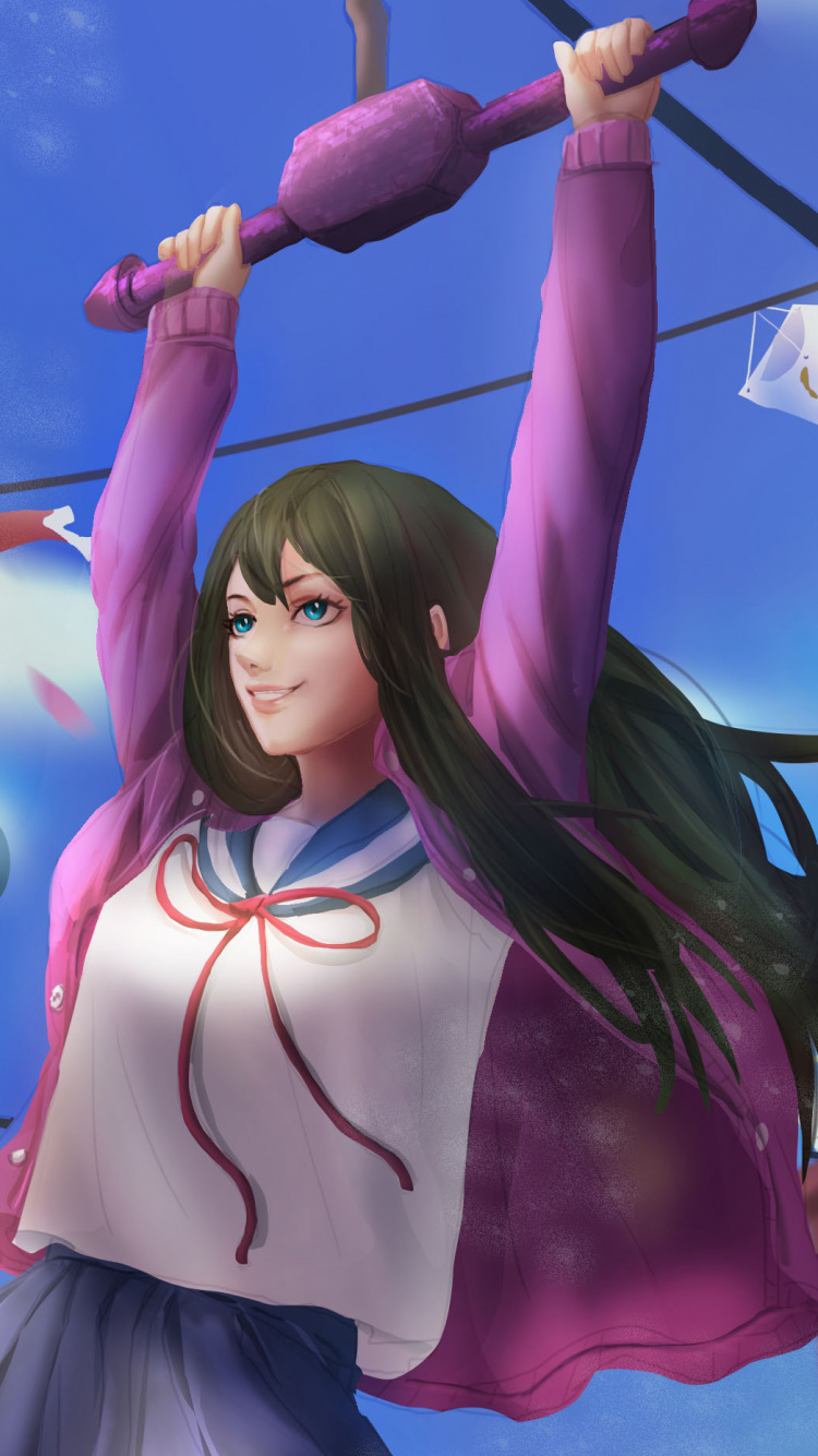 数码艺术, 艺术, 面部表情, 粉红色, 乐趣 壁纸 750x1334 允许