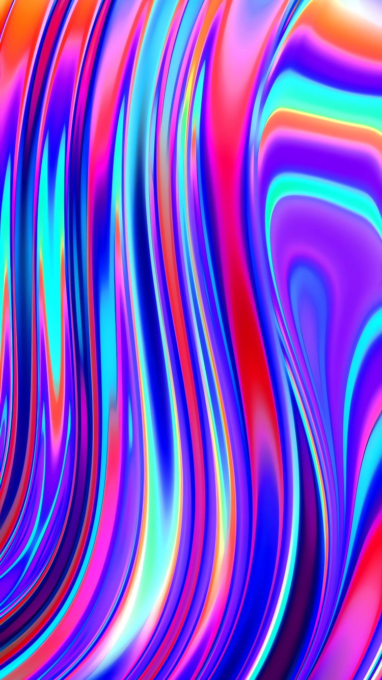 Art Fractal, la Pureté de la Couleur, Blue, Purple, Azure. Wallpaper in 750x1334 Resolution