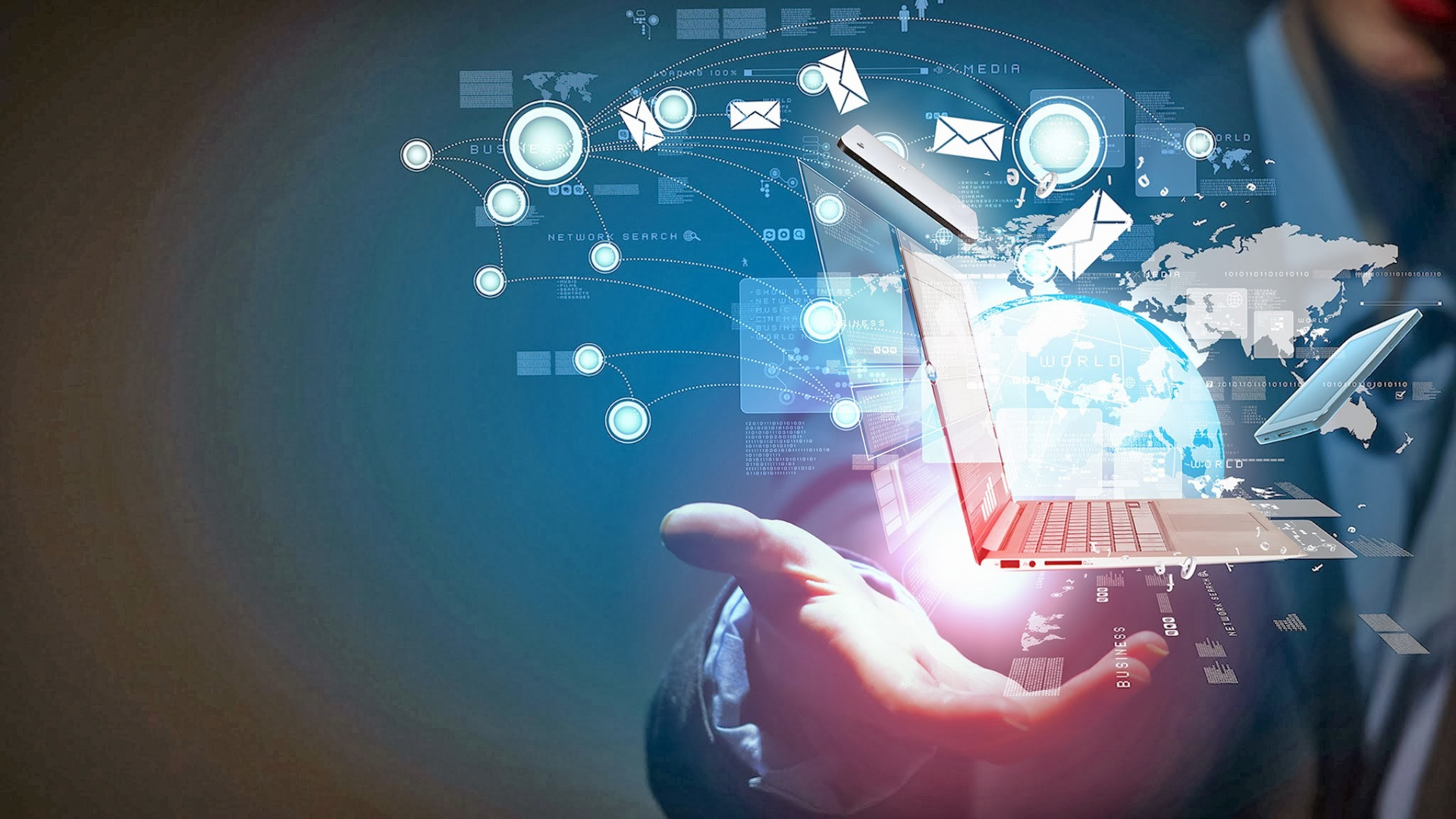 Person Mit Schwarzer Und Weißer Karte. Wallpaper in 1920x1080 Resolution