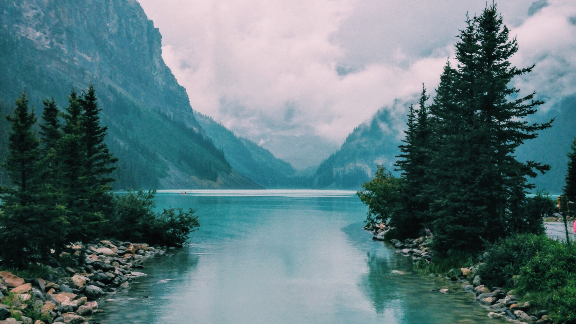 Green Trees Near Lake During Daytime. Wallpaper in 1920x1080 Resolution