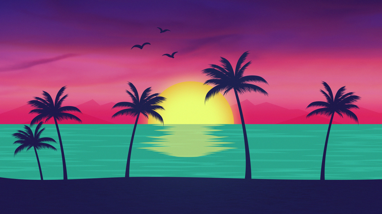 Playa, Mar, Palma, Luz, Agua. Wallpaper in 1280x720 Resolution