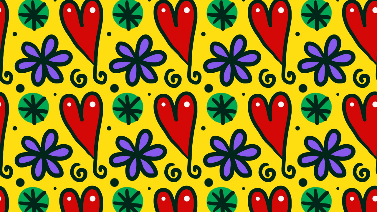 Green and Yellow Floral Textile. Wallpaper in 1280x720 Resolution
