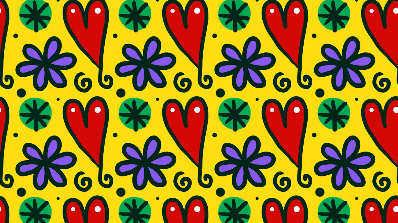 Green and Yellow Floral Textile. Wallpaper in 1366x768 Resolution