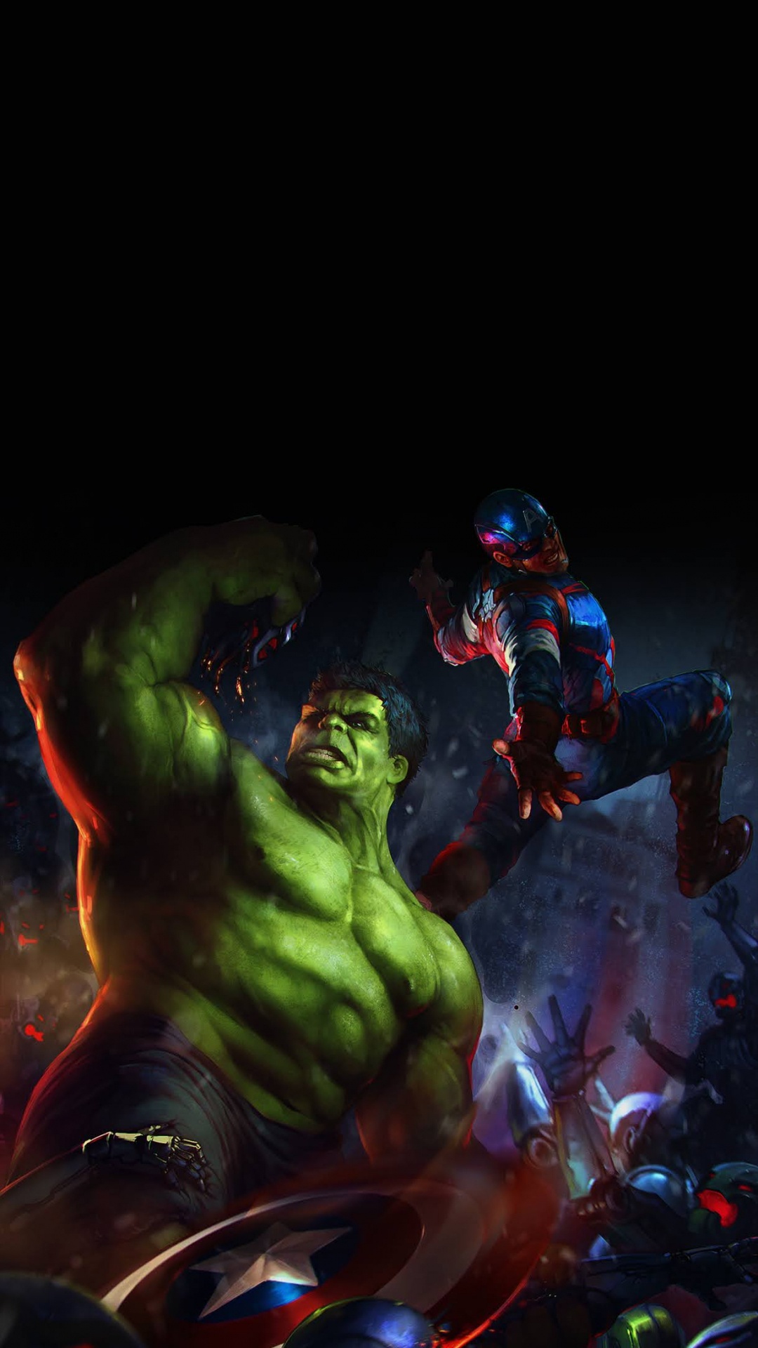 Iron Man, X-23, Captain America, Hulk, Spider-man. Wallpaper in 1080x1920 Resolution