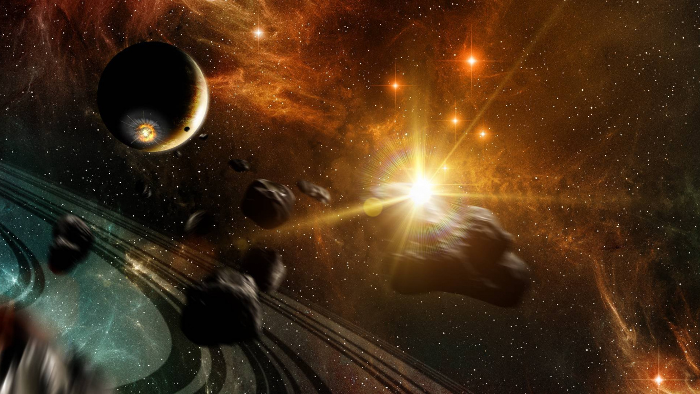 Abstrakte Schwarz-Weiß-Malerei. Wallpaper in 1366x768 Resolution