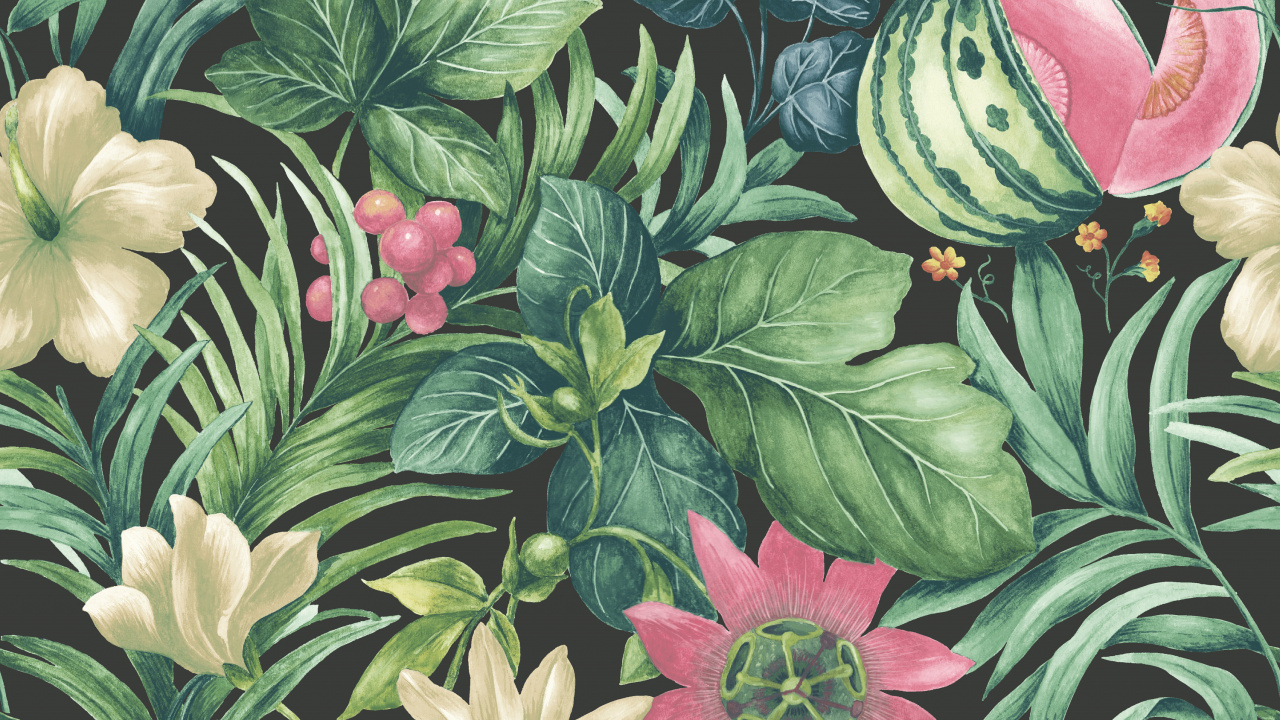 Green and Pink Floral Textile. Wallpaper in 1280x720 Resolution