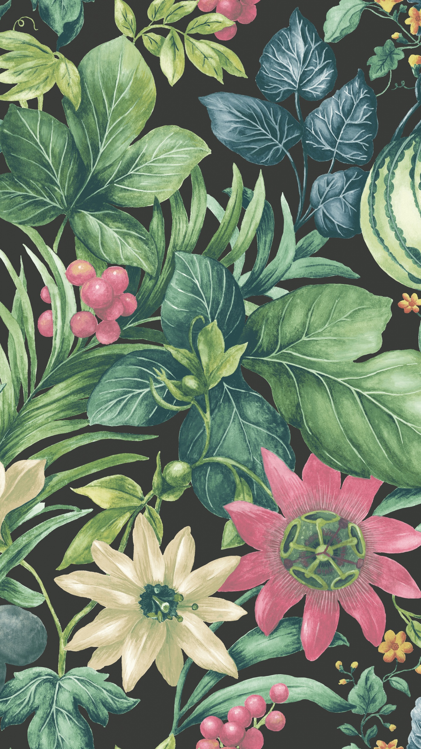 Textil Floral Verde y Rosa. Wallpaper in 1440x2560 Resolution
