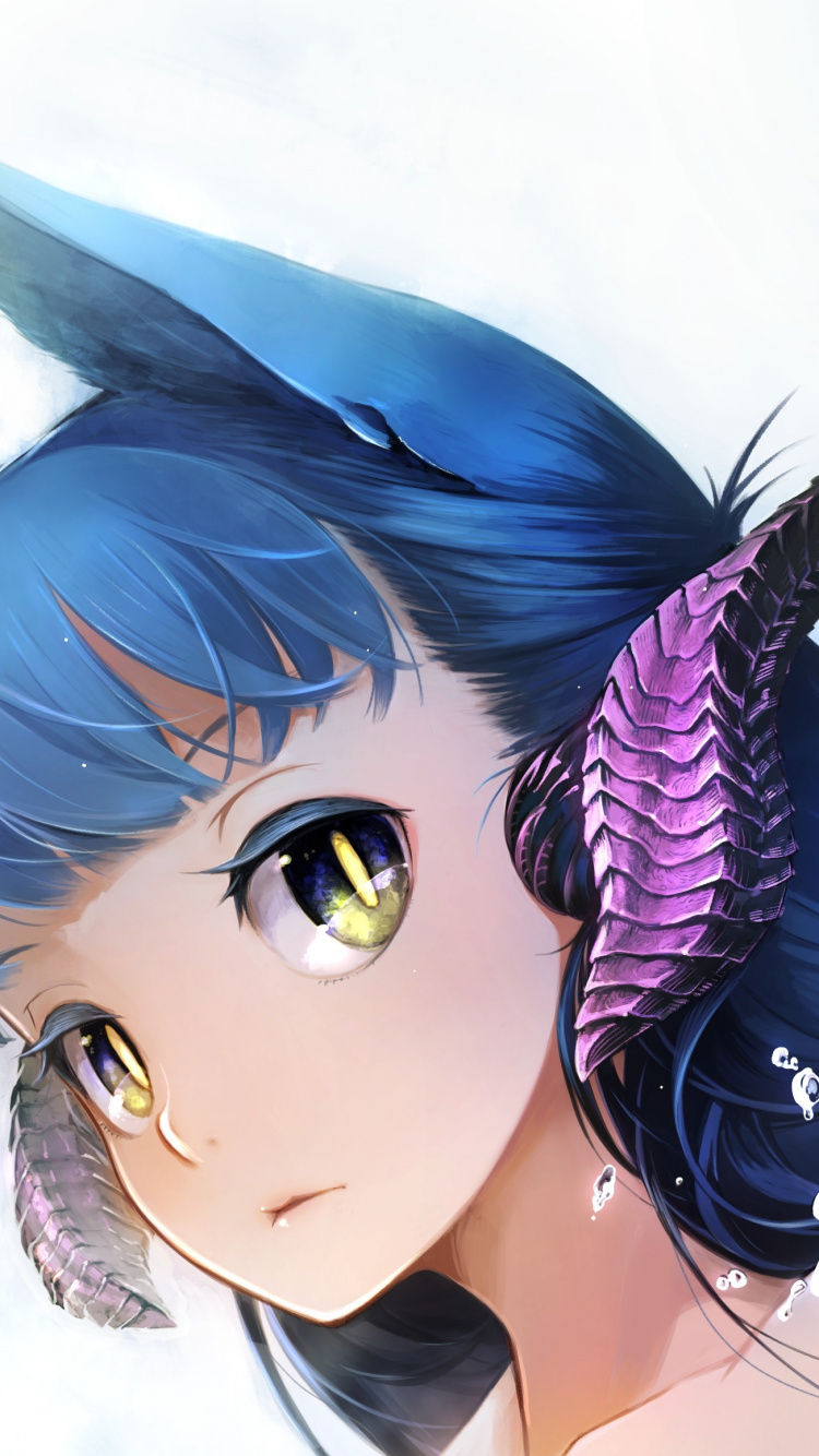 Brown Haired Girl Anime Character. Wallpaper in 750x1334 Resolution