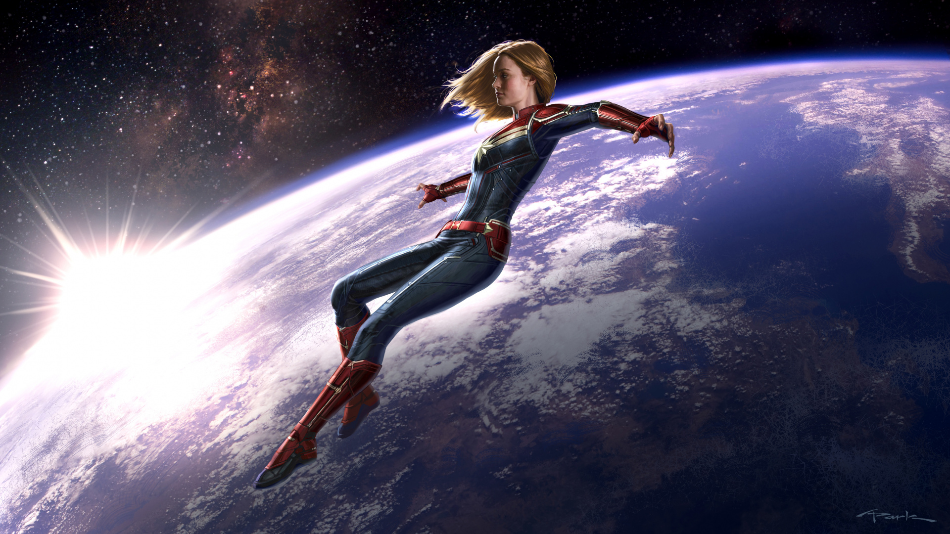 Frau in Blauer Jeansjacke Und Blauer Jeans. Wallpaper in 1920x1080 Resolution