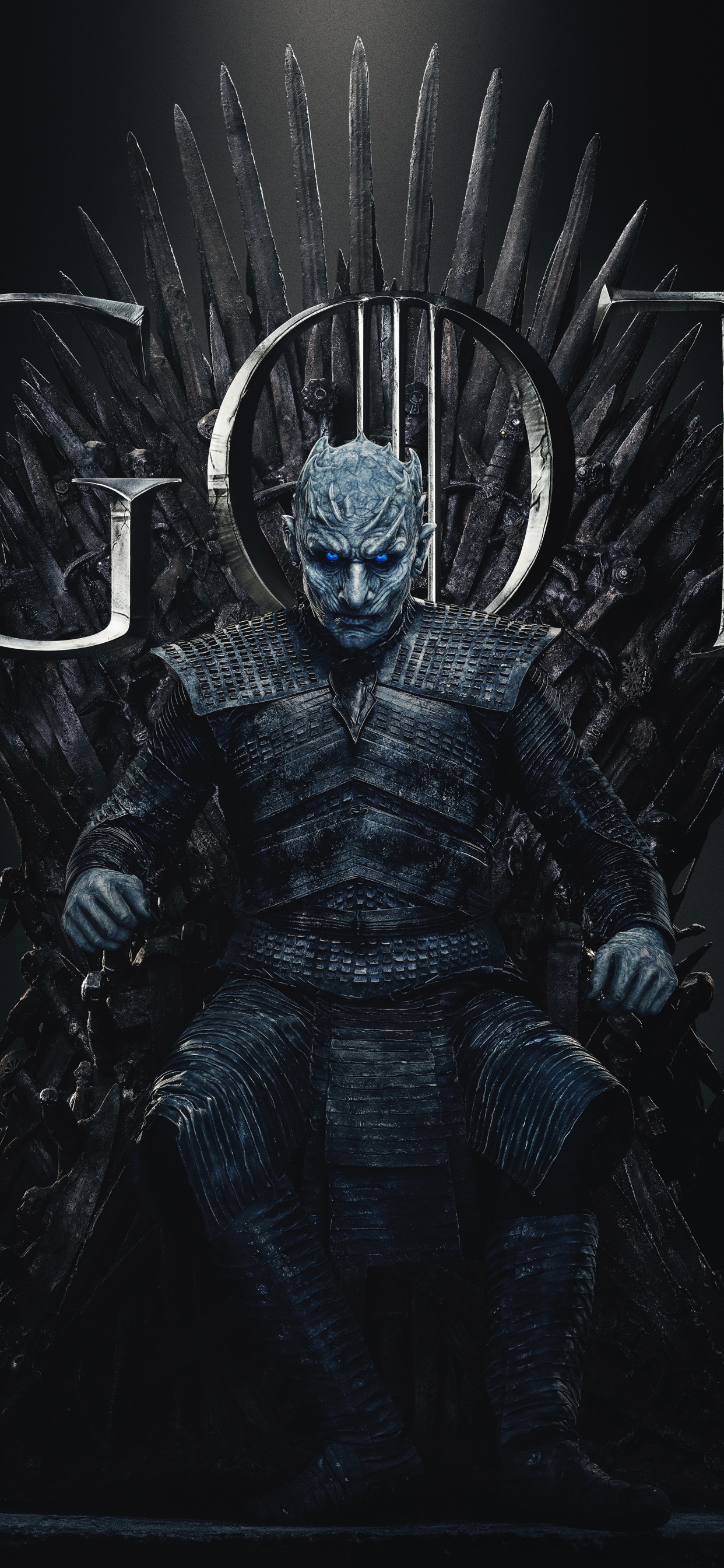 Black and Blue Monster Illustration. Wallpaper in 1242x2688 Resolution