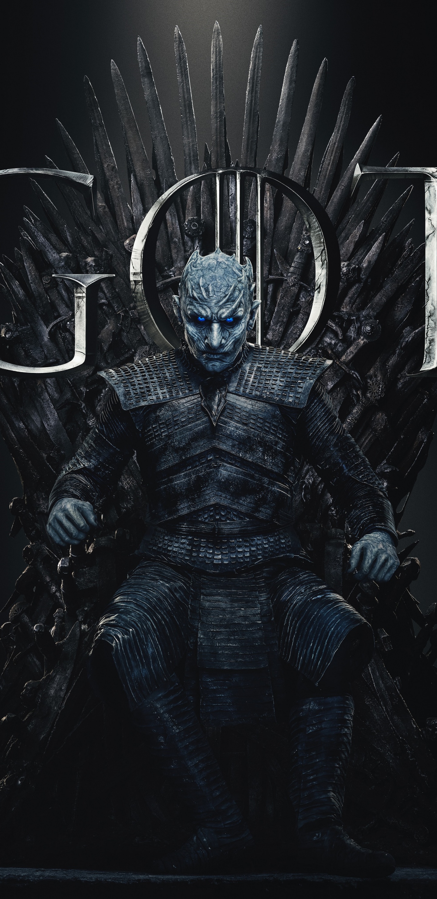 Illustration de Monstre Noir et Bleu. Wallpaper in 1440x2960 Resolution