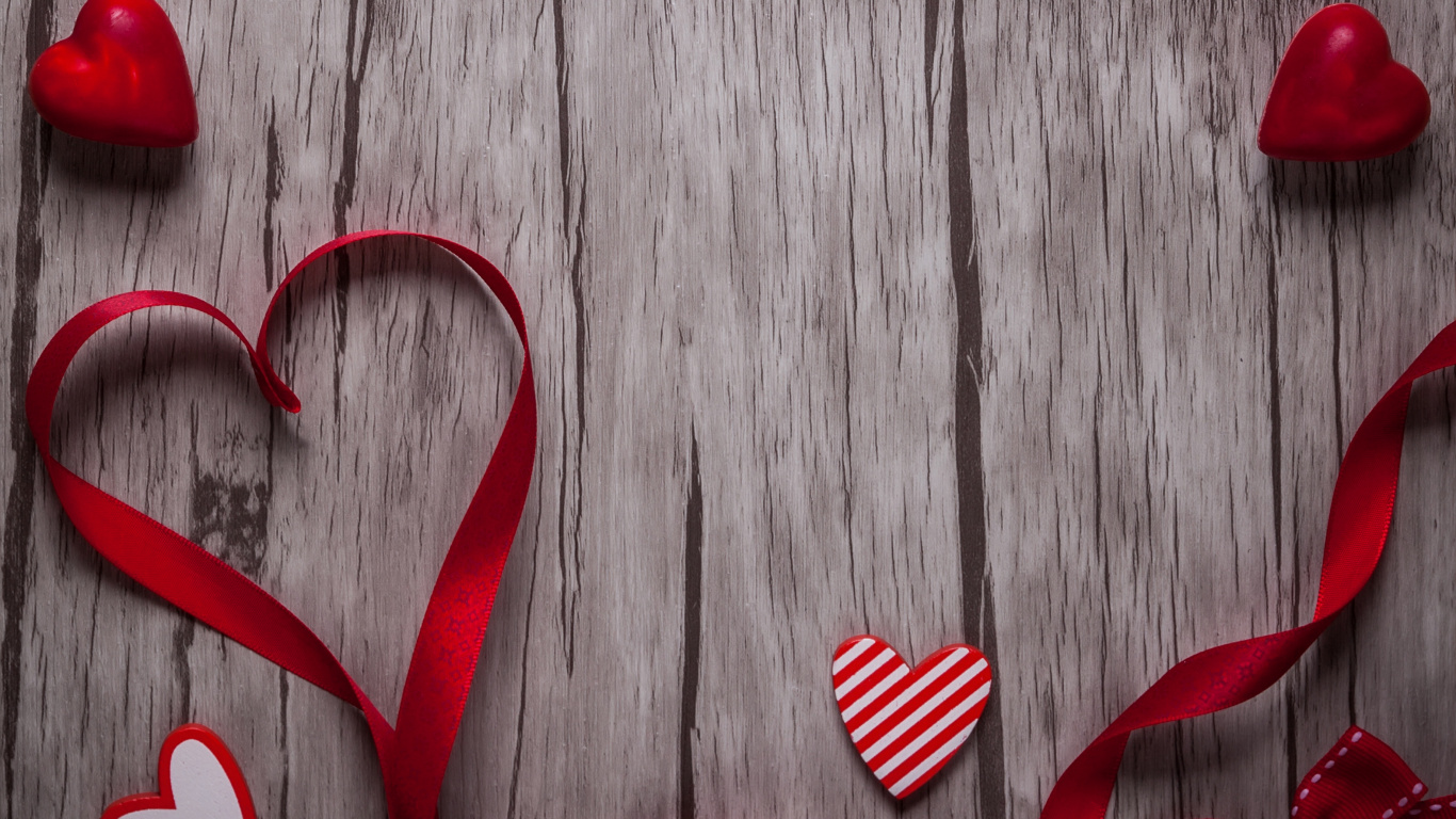 心脏, 红色的, 爱情 壁纸 1366x768 允许