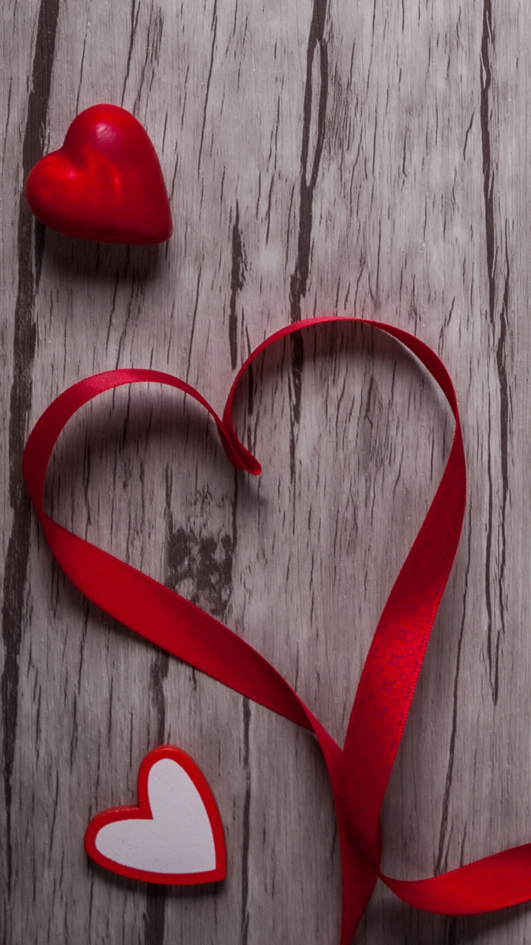 le Jour de Valentines, Cœur, Red, Amour, Illustration. Wallpaper in 750x1334 Resolution