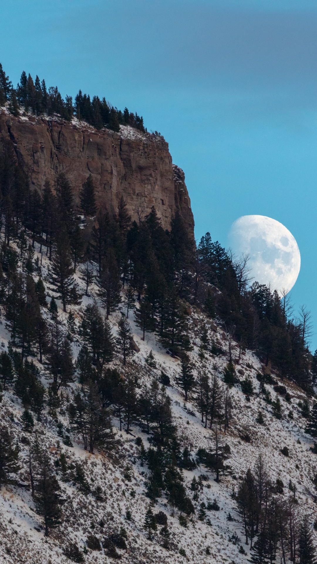 Moon, Moonrise and Moonset, Lunar Eclipse, Cloud, Mountain. Wallpaper in 1080x1920 Resolution