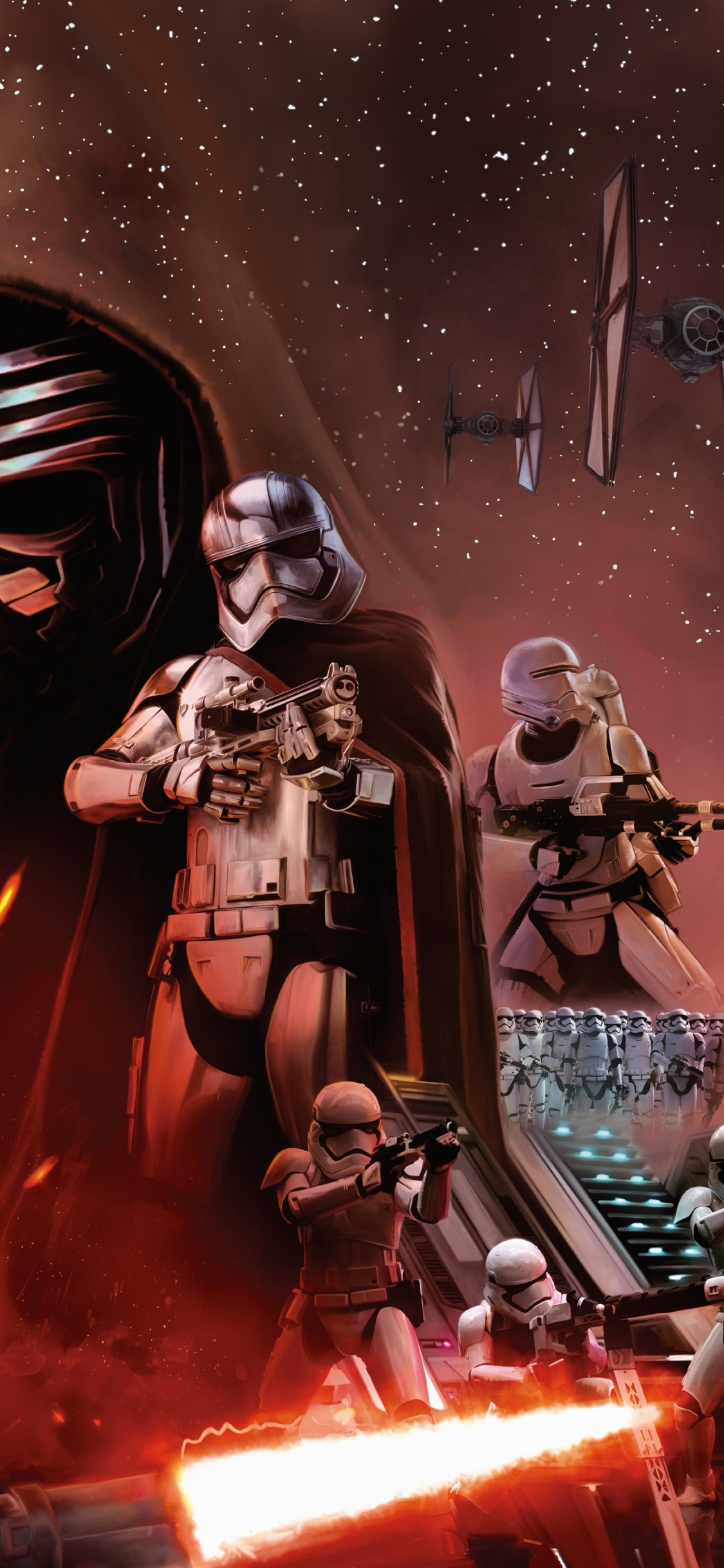 Star Wars la Fuerza Despierta, Star Wars, Figura de Acción, Lucasfilm, Espacio. Wallpaper in 1125x2436 Resolution