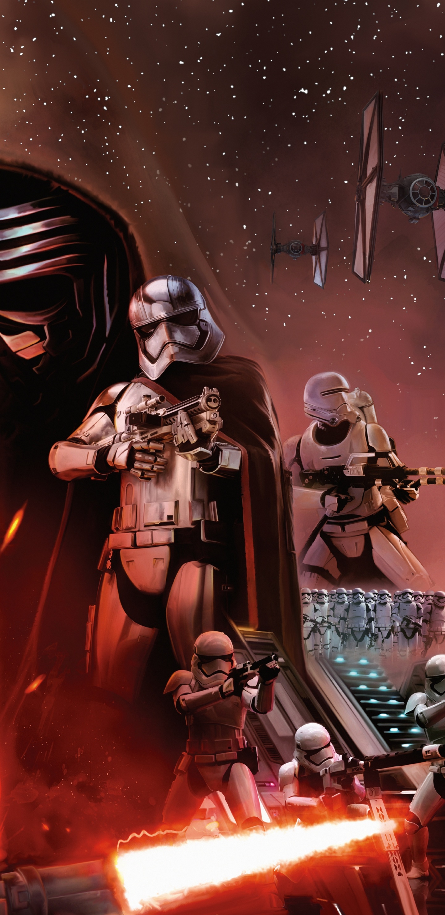 Star Wars la Fuerza Despierta, Star Wars, Figura de Acción, Lucasfilm, Espacio. Wallpaper in 1440x2960 Resolution
