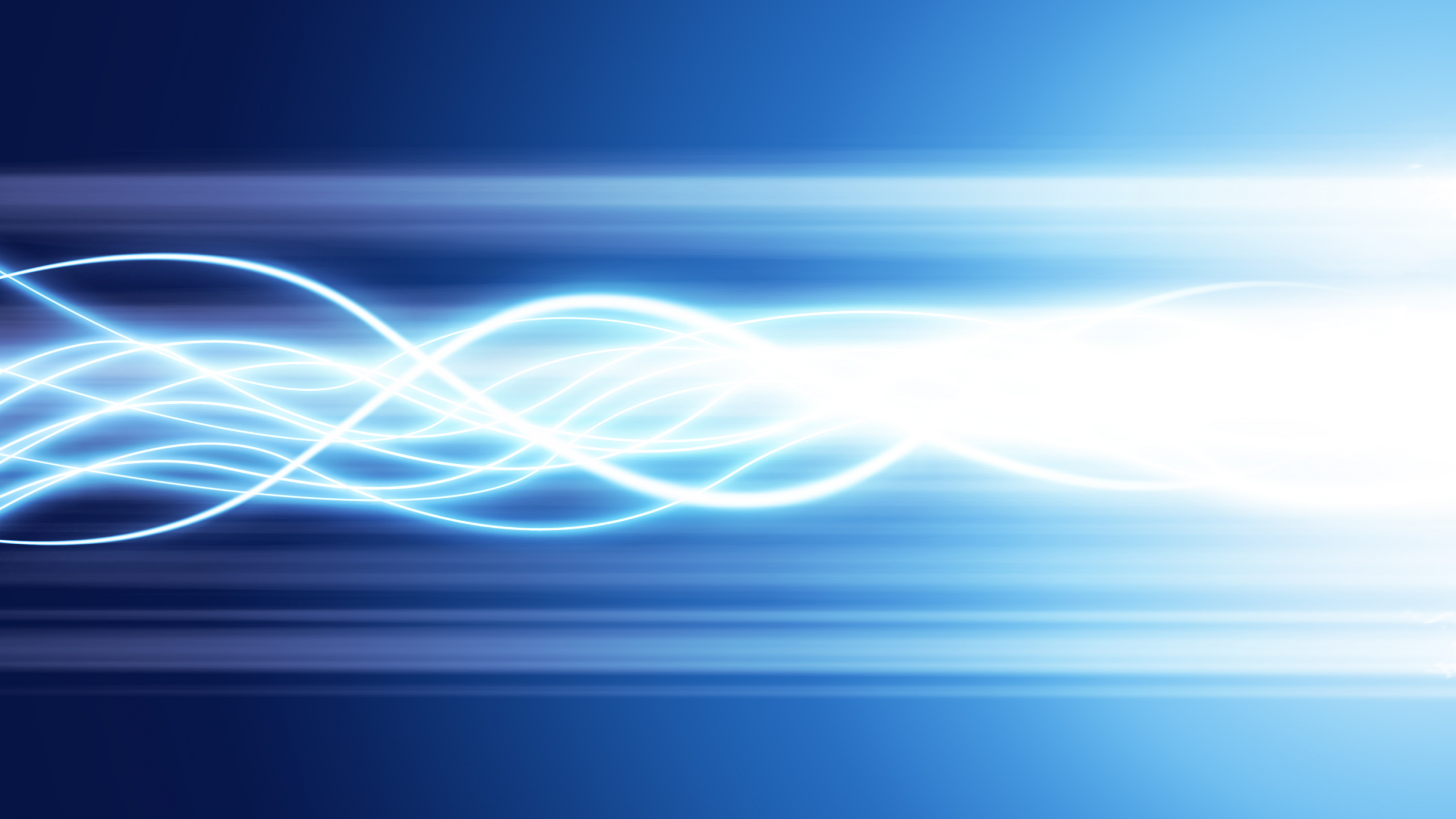 Traînées Lumineuses Bleues et Blanches. Wallpaper in 2560x1440 Resolution