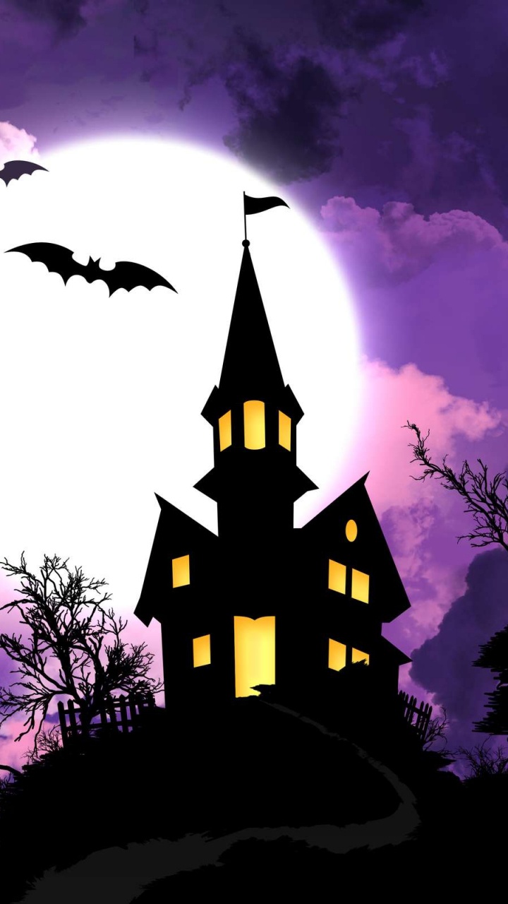 Purpur, Veilchen, Atmosphäre, Himmel, Michael Myers. Wallpaper in 720x1280 Resolution