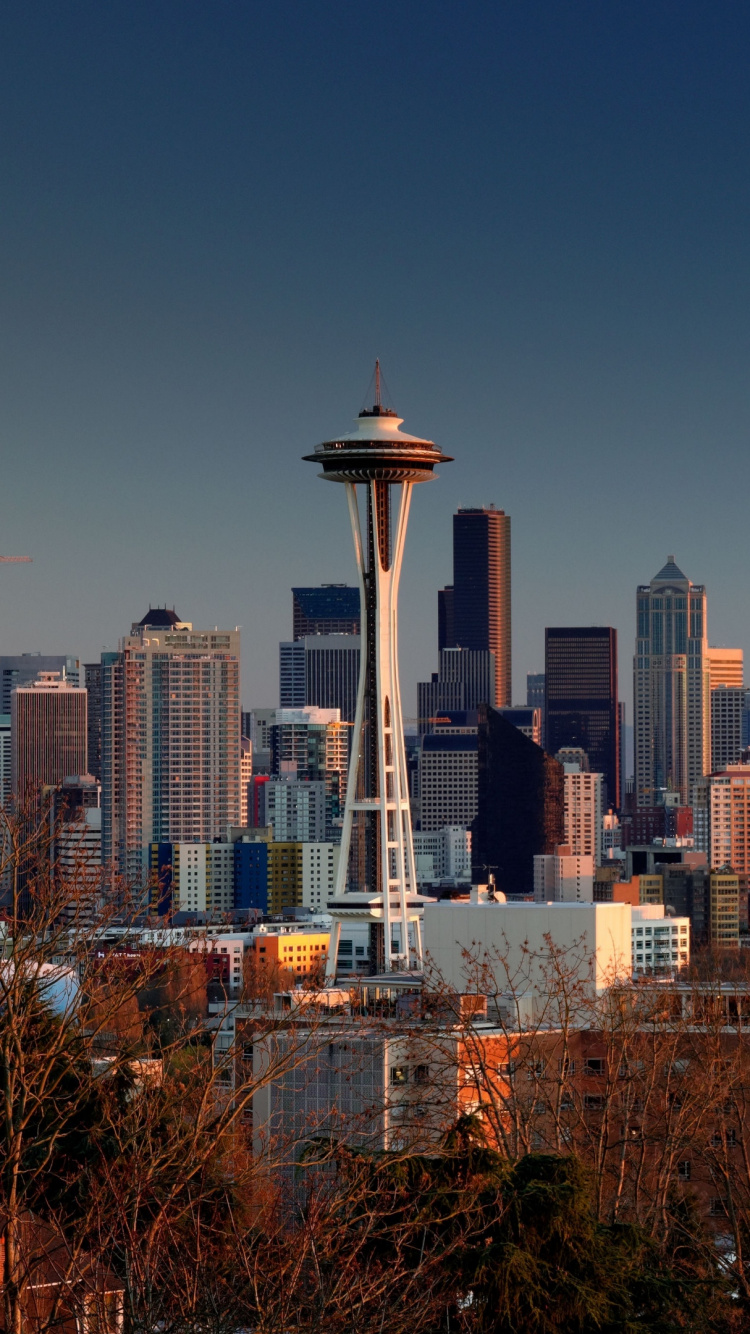 西雅图, 城市, 城市景观, 天际线, 大都会 壁纸 750x1334 允许