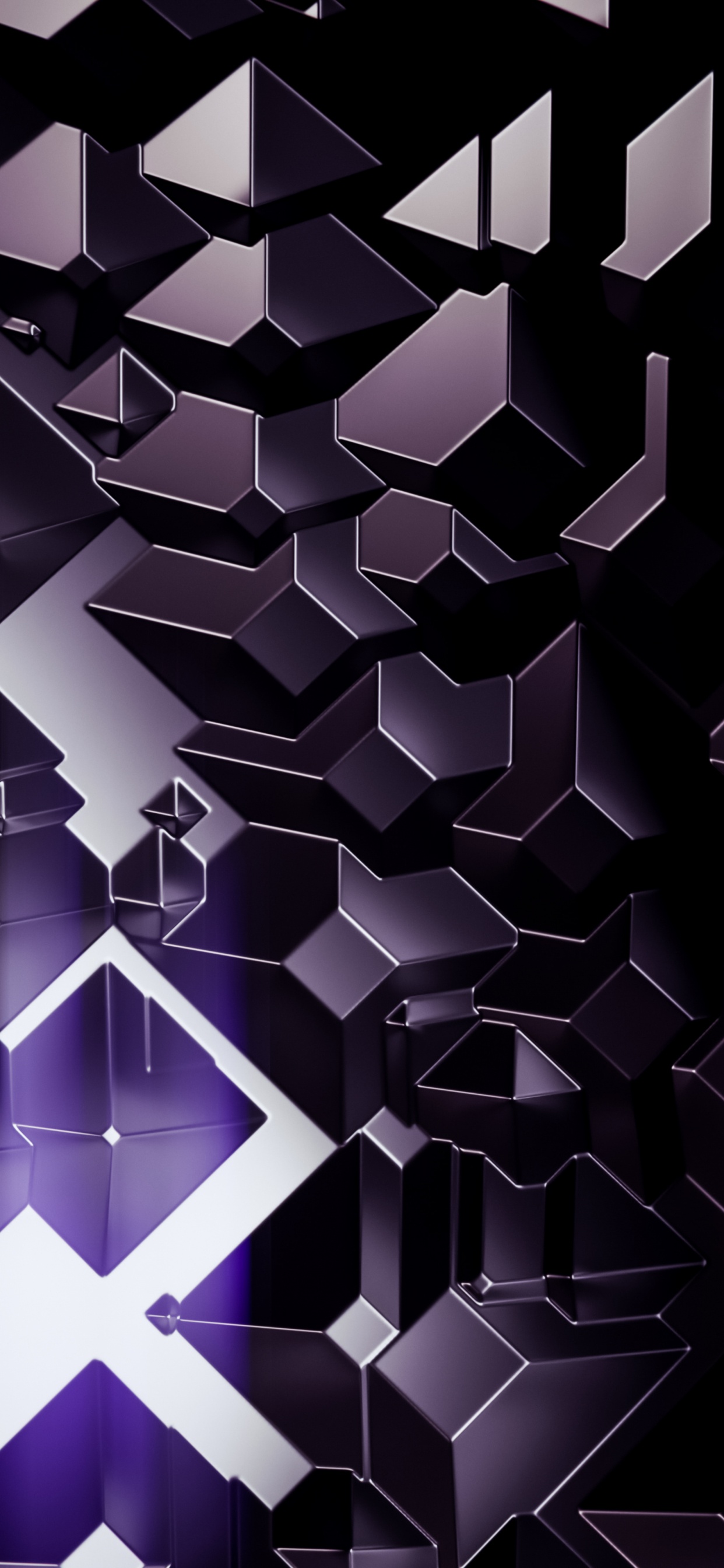 Conception, Graphique, Purple, Noir, Triangle. Wallpaper in 1242x2688 Resolution