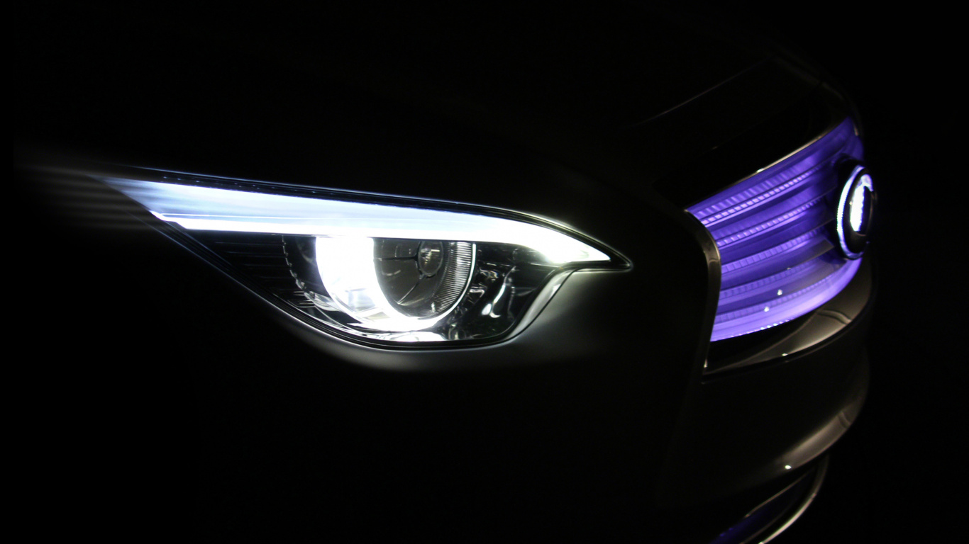 Luz Trasera de Coche Morada y Negra. Wallpaper in 1366x768 Resolution