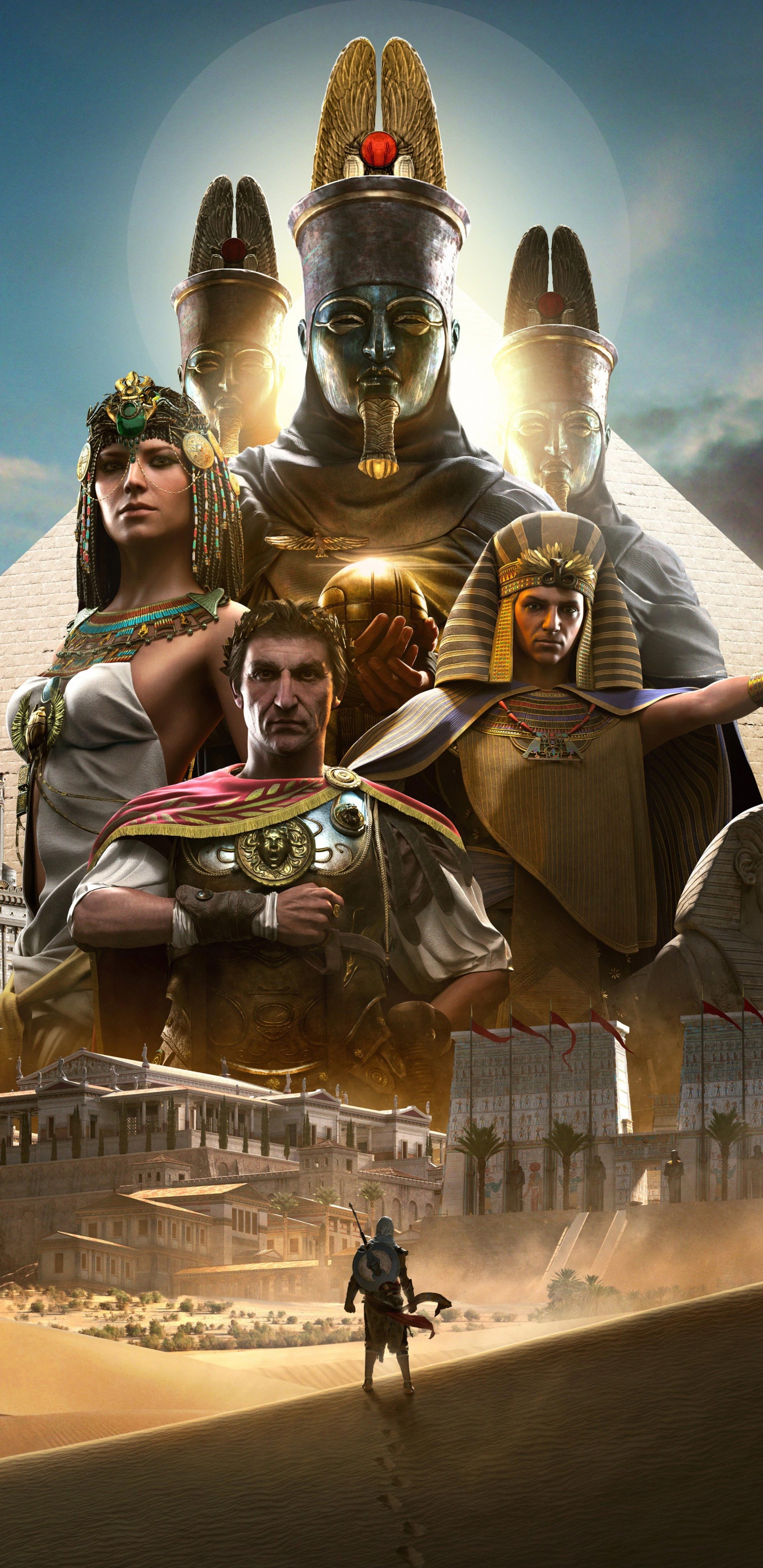 Assassins Creed Origins, Assassins Creed, Ubisoft, Sky, Landscape. Wallpaper in 1440x2960 Resolution