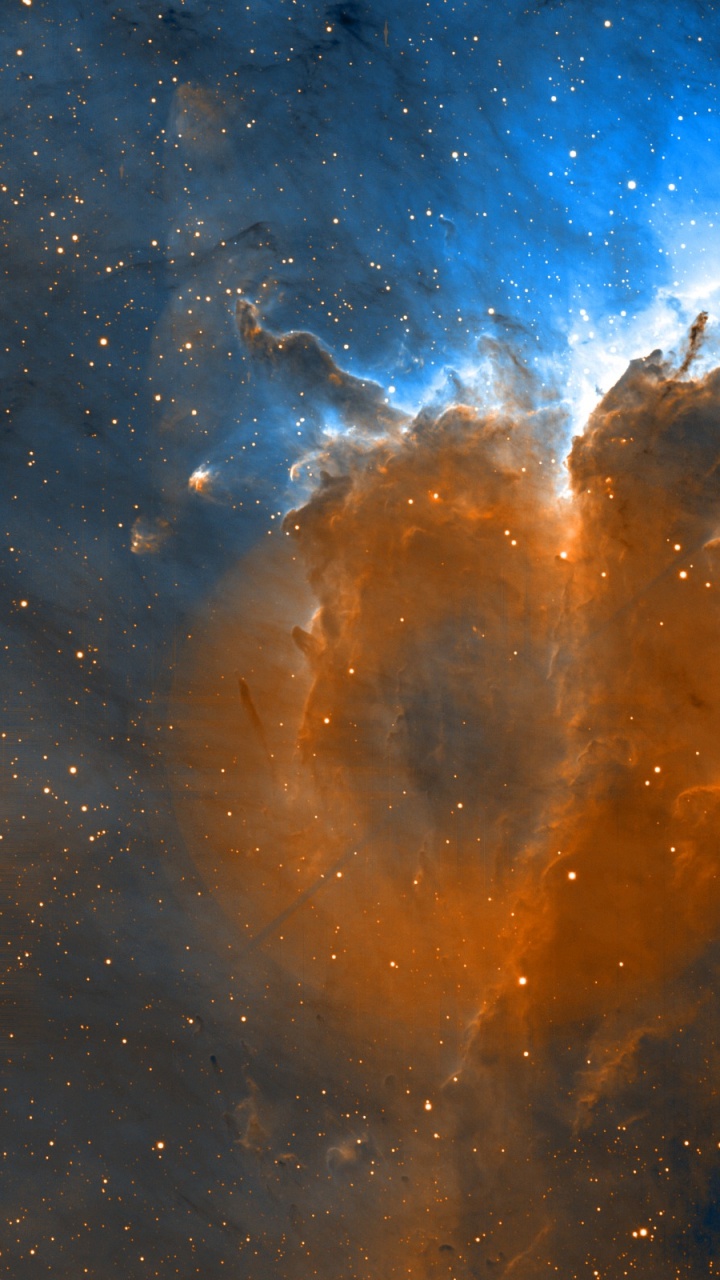 Blaue Und Weiße Galaxieillustration. Wallpaper in 720x1280 Resolution