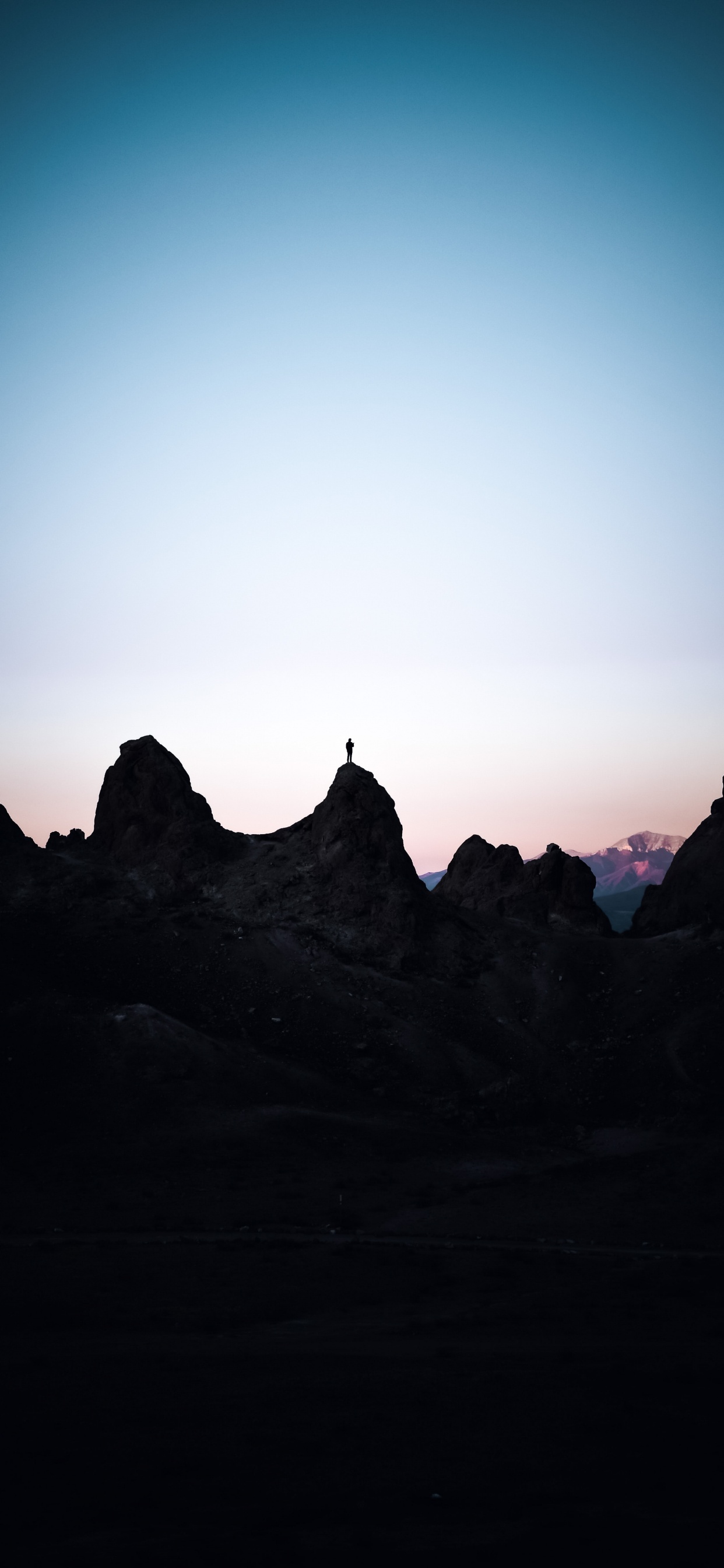 剪影, 自然景观, 日落, 多山的地貌, 余辉 壁纸 1242x2688 允许