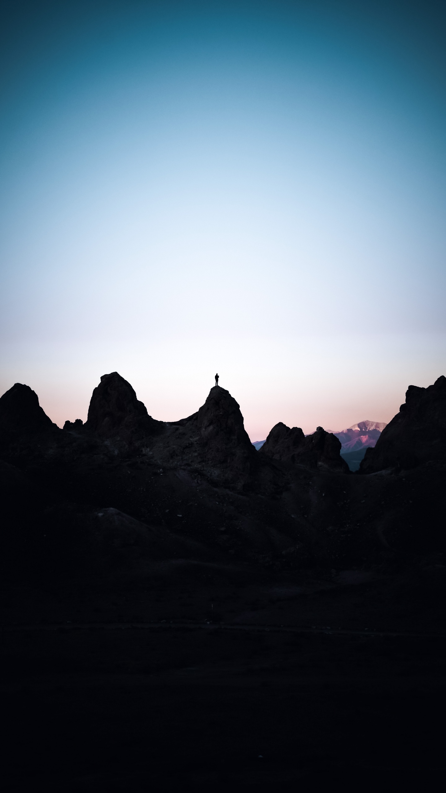 剪影, 自然景观, 日落, 多山的地貌, 余辉 壁纸 1440x2560 允许