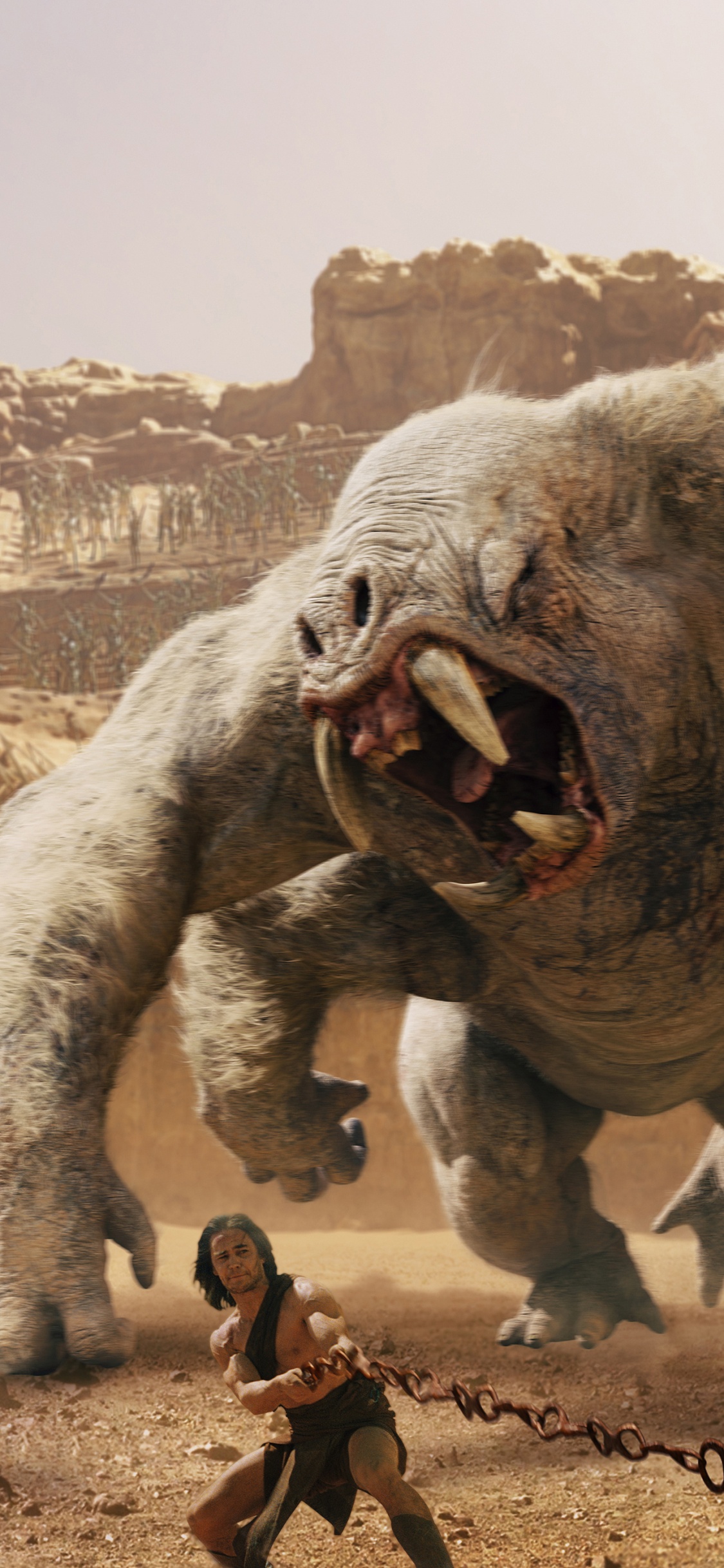 Elefante Gris y Ternera en Suelo Marrón Durante el Día. Wallpaper in 1125x2436 Resolution