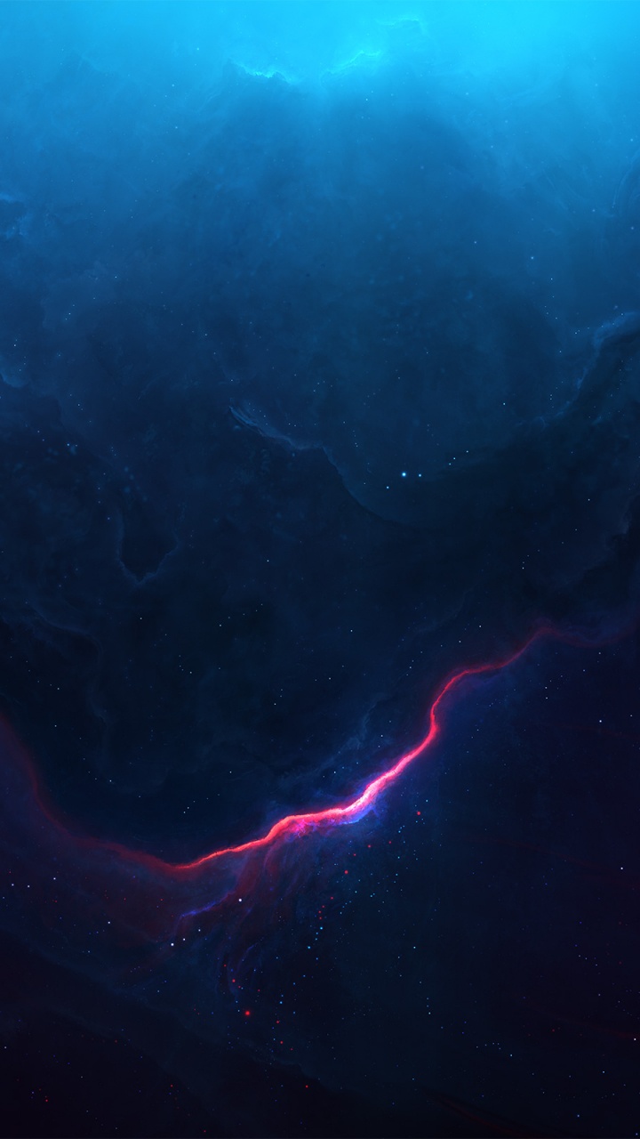 Blaue Und Braune Galaxietapete. Wallpaper in 720x1280 Resolution