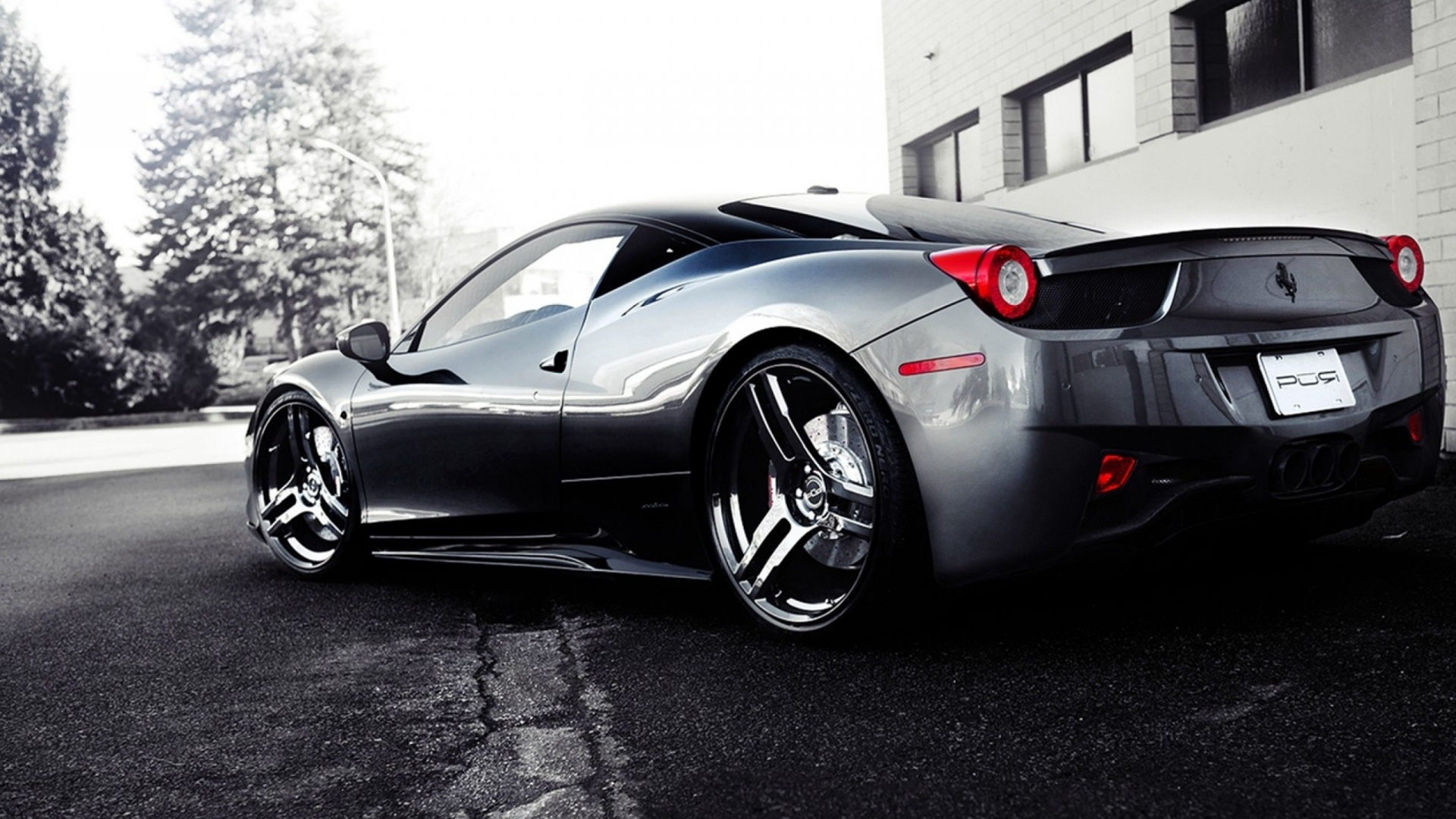 Porsche 911 Noire Garée Sur Route. Wallpaper in 1920x1080 Resolution