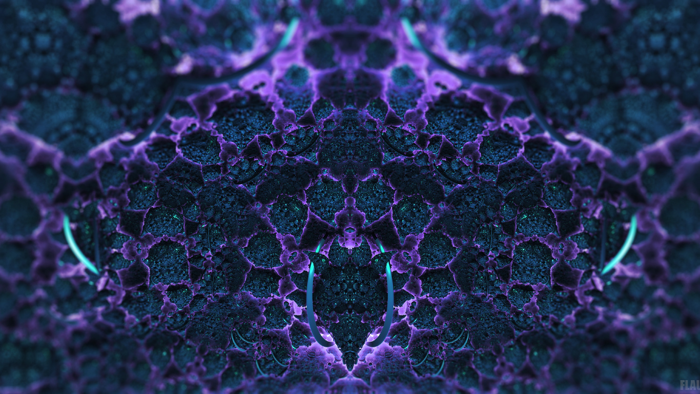 分形, 紫色的, 分形技术, 紫罗兰色, 对称 壁纸 1366x768 允许