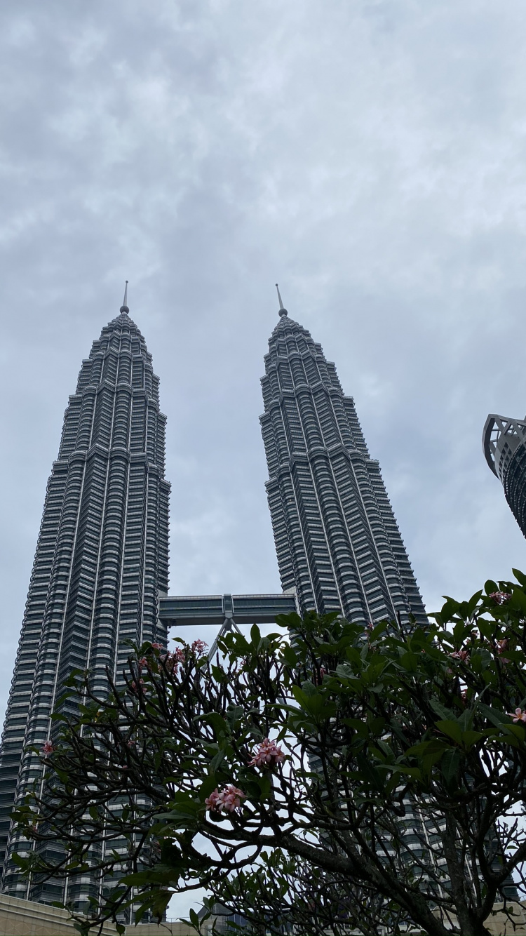 Petronas Towers, Kuala Lumpur, Malaysia, Petronas Twin Towers, Tower Block. Wallpaper in 750x1334 Resolution