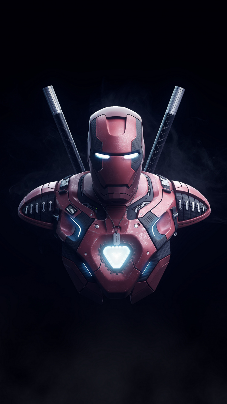 Iron Man Death Armor, Iron Man, Marvel Comics, Armour, Hero. Wallpaper in 750x1334 Resolution