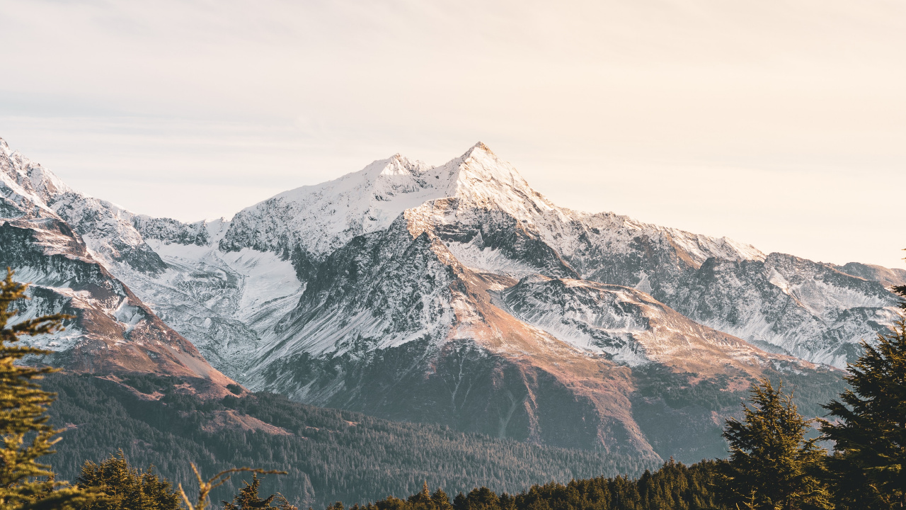 Mountain, Mountain Range, Mountainous Landforms, Highland, Wilderness. Wallpaper in 1280x720 Resolution