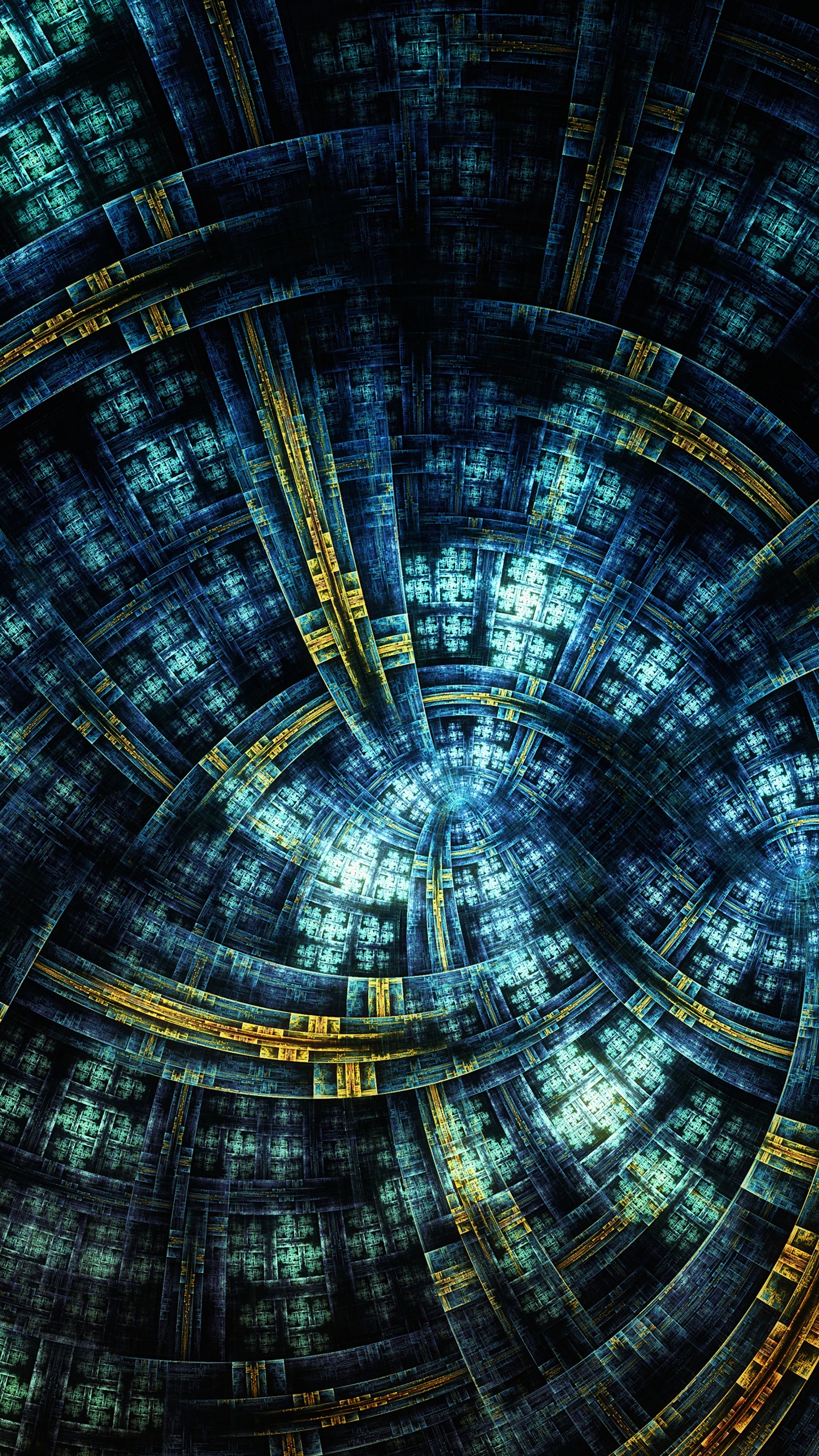 分形, 数码艺术, 分形技术, 对称, 建筑 壁纸 1440x2560 允许