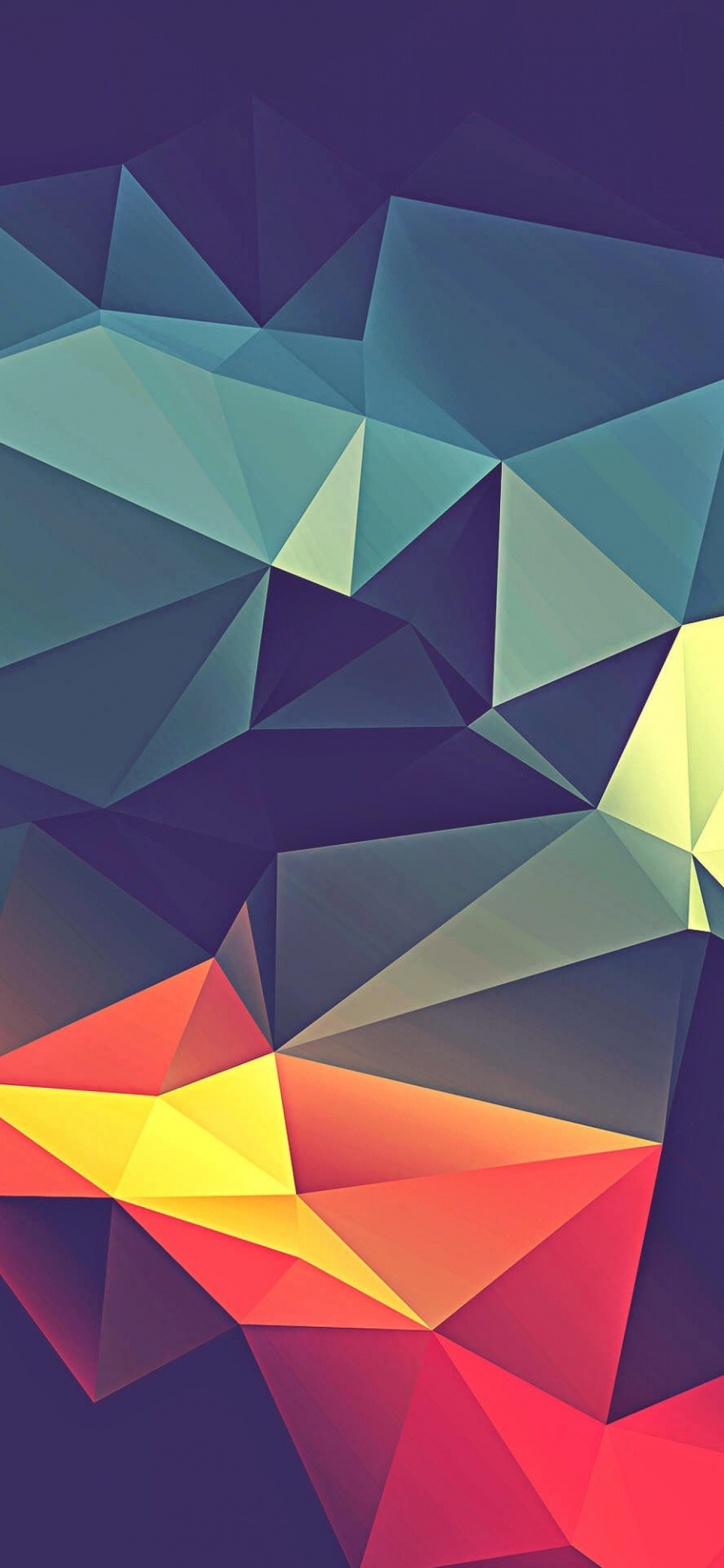 Peinture Abstraite Bleue et Orange. Wallpaper in 1125x2436 Resolution