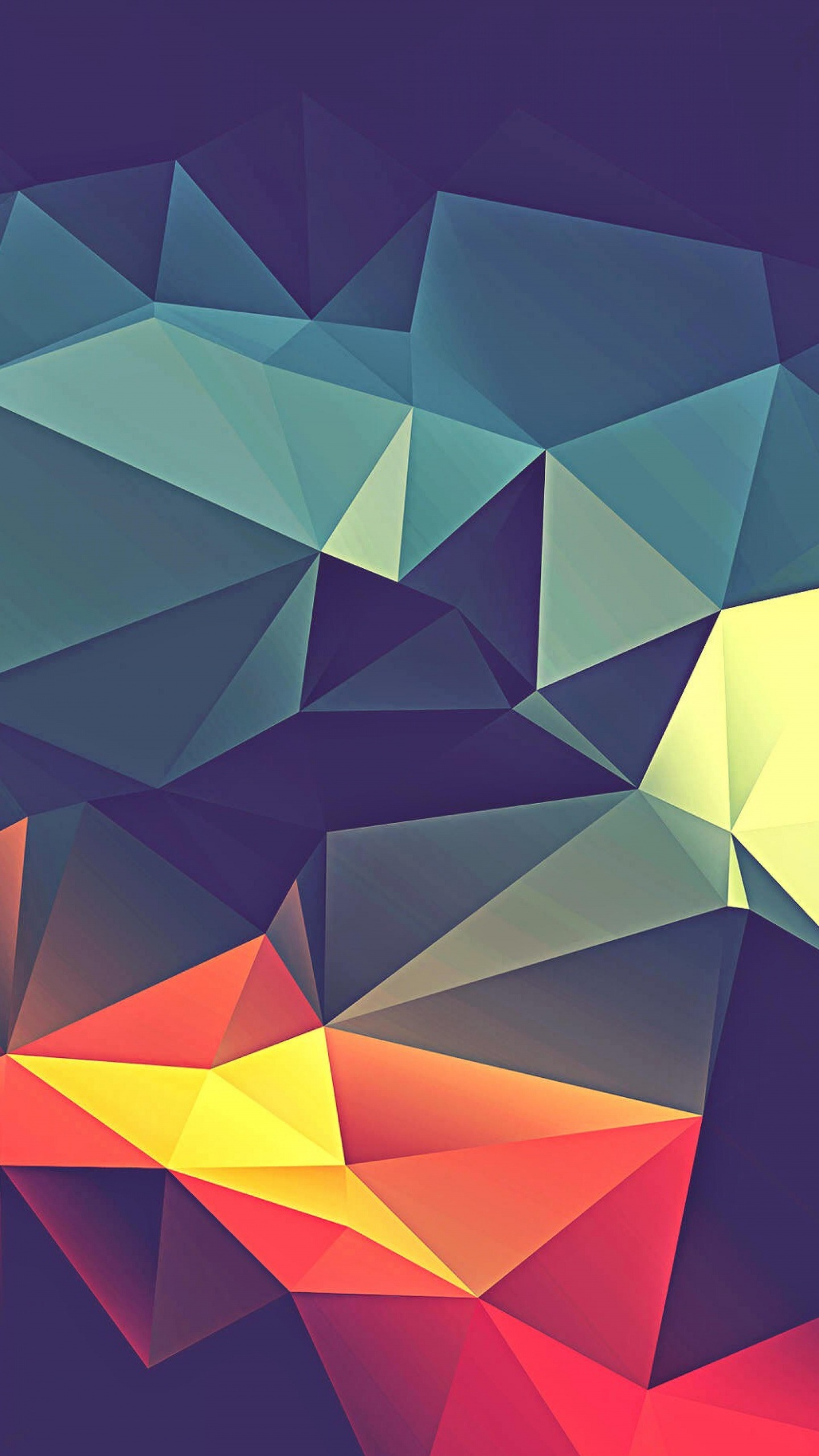 Peinture Abstraite Bleue et Orange. Wallpaper in 1440x2560 Resolution