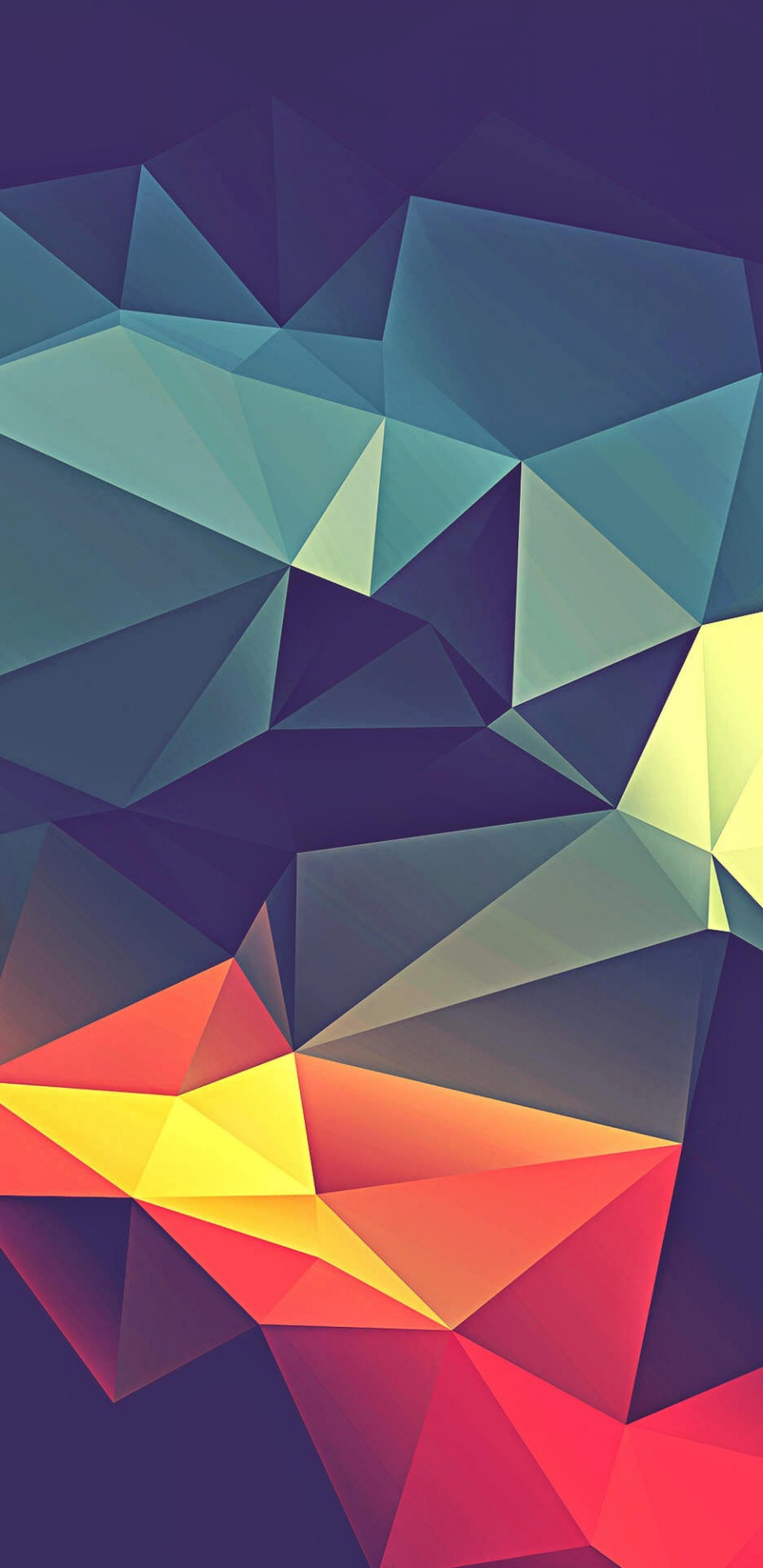 Blue and Orange Abstract Painting. Wallpaper in 1440x2960 Resolution