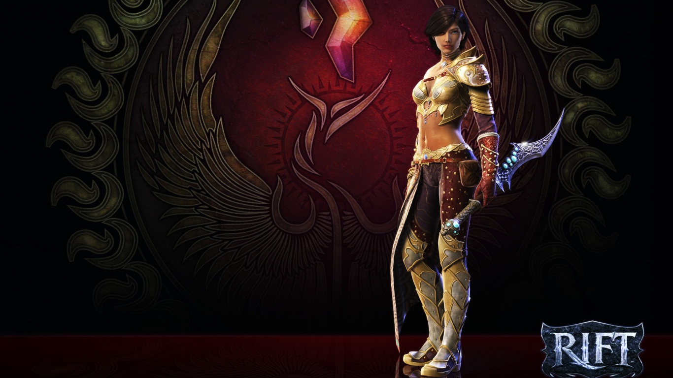 Rift, Muscle, Woman Warrior, Arm, World of Warcraft. Wallpaper in 1366x768 Resolution