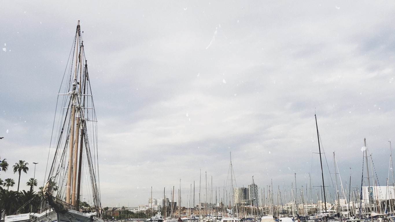 Marina, Voile, Mât, Bateau, Goélette. Wallpaper in 1366x768 Resolution